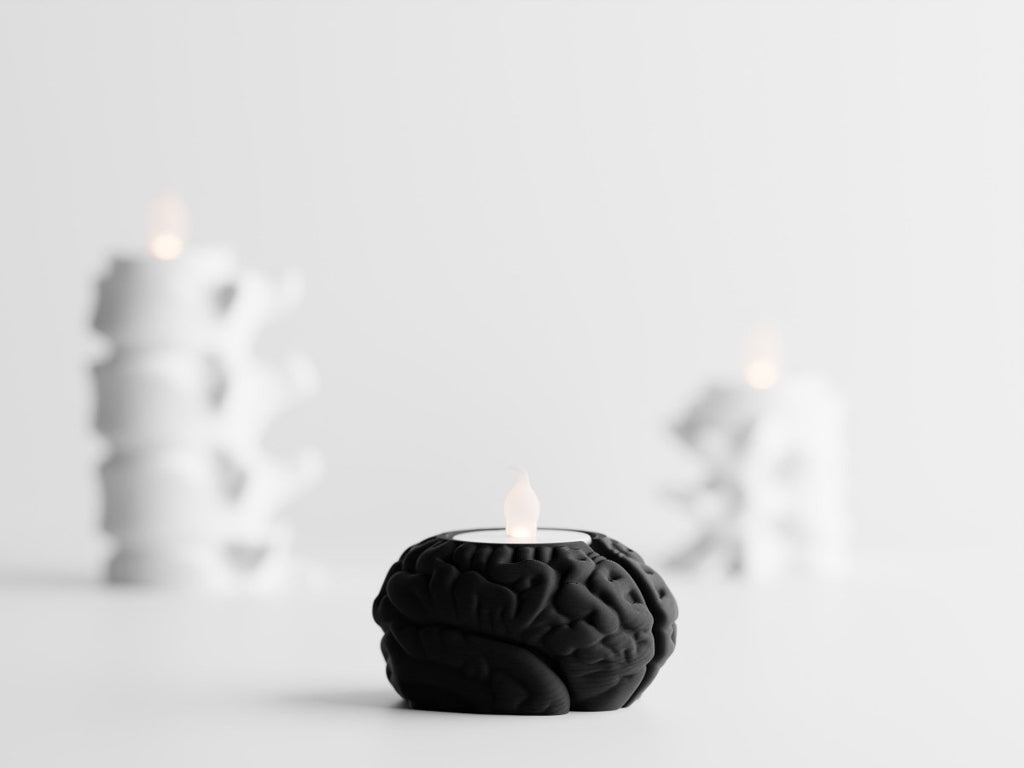 Neuroglow – LED-Teelichthalter in Gehirn-Form