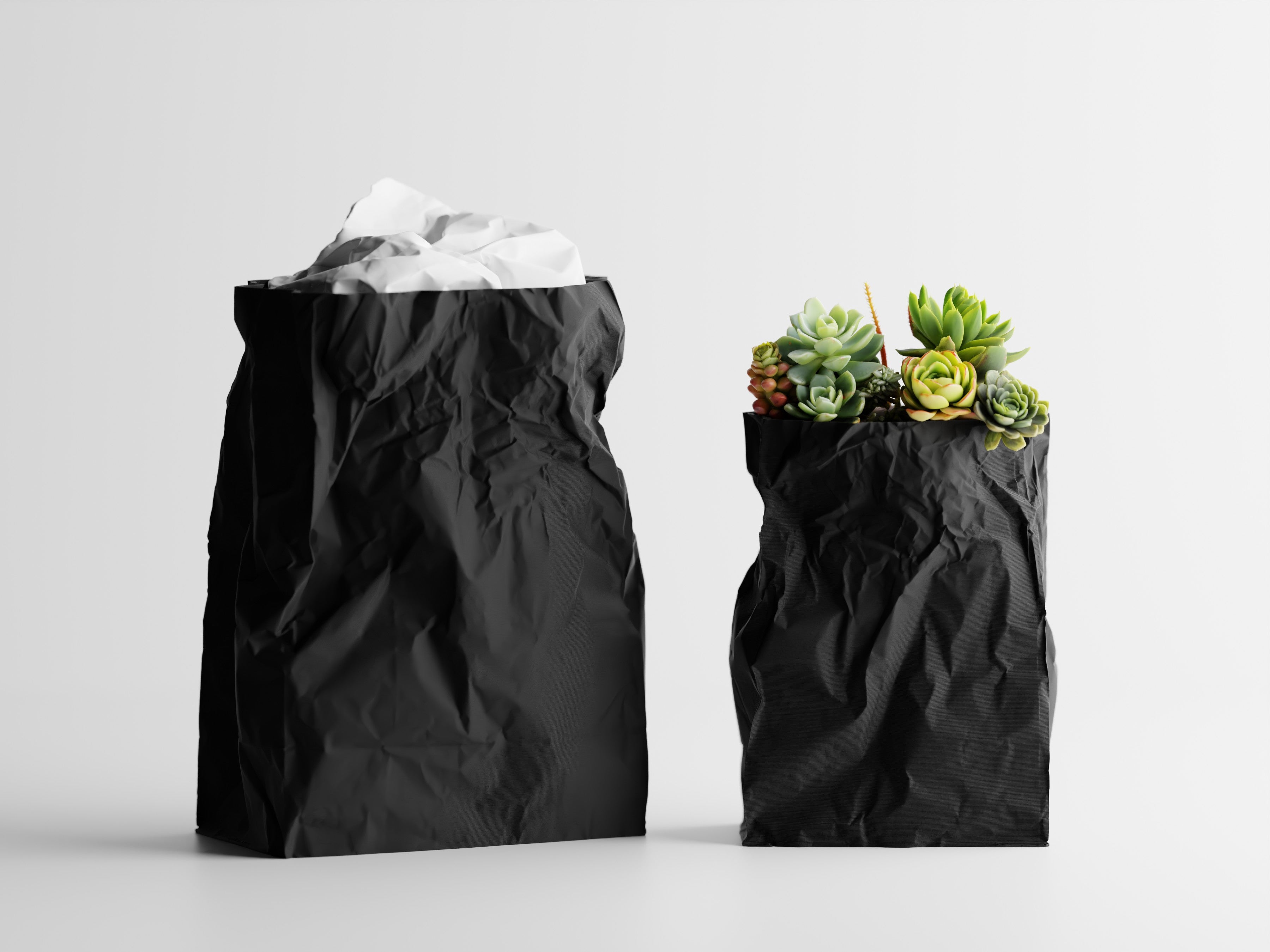 Kraftique – Skulpturales Pflanzgefäß im Papier-Look für Pflanzen, Blumen oder Aufbewahrung