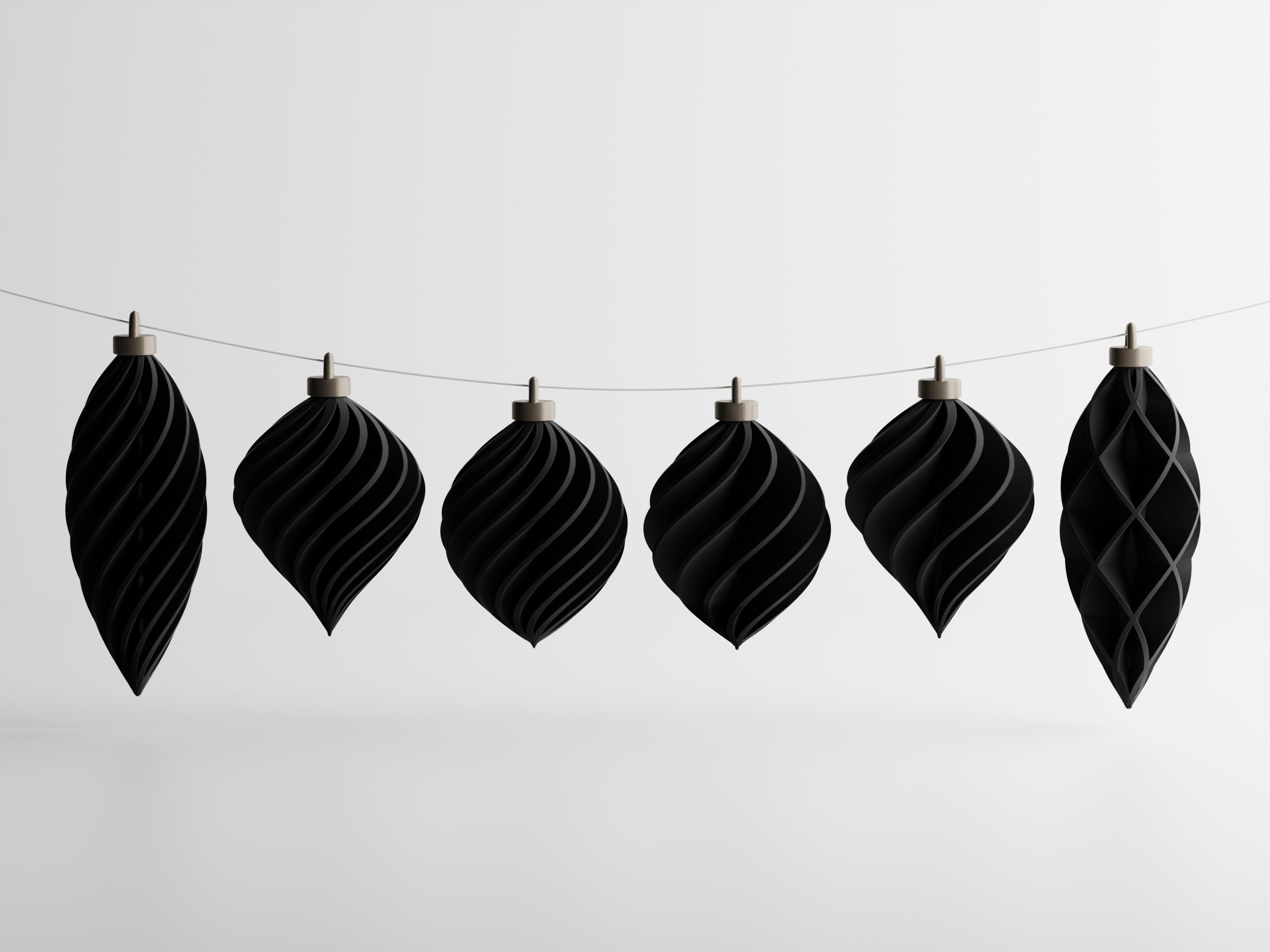 Aurevolv – Minimalistische Anhänger-Ornamente für den Weihnachtsbaum im 6er-Set