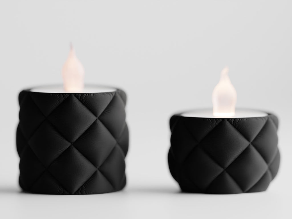 Cushion LED Candle – LED-Teelichthalter im Kissen-Design im 2er-Set