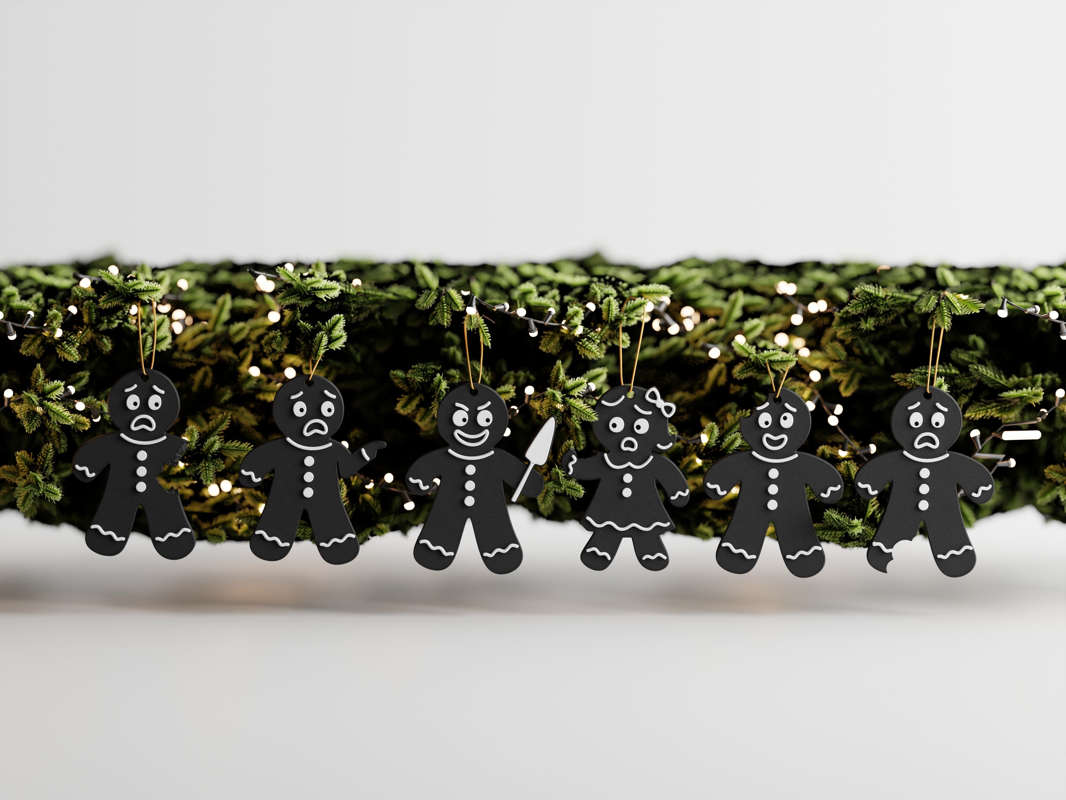 The Crumb Squad – Weihnachtsanhänger für Tannenbäume im 6er-Set