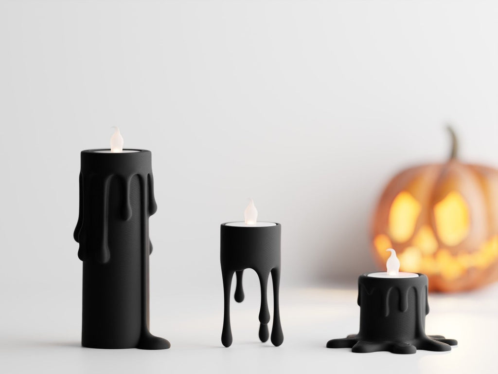 Ossura – LED-Teelichthalter in Wachsoptik im 3er-Set