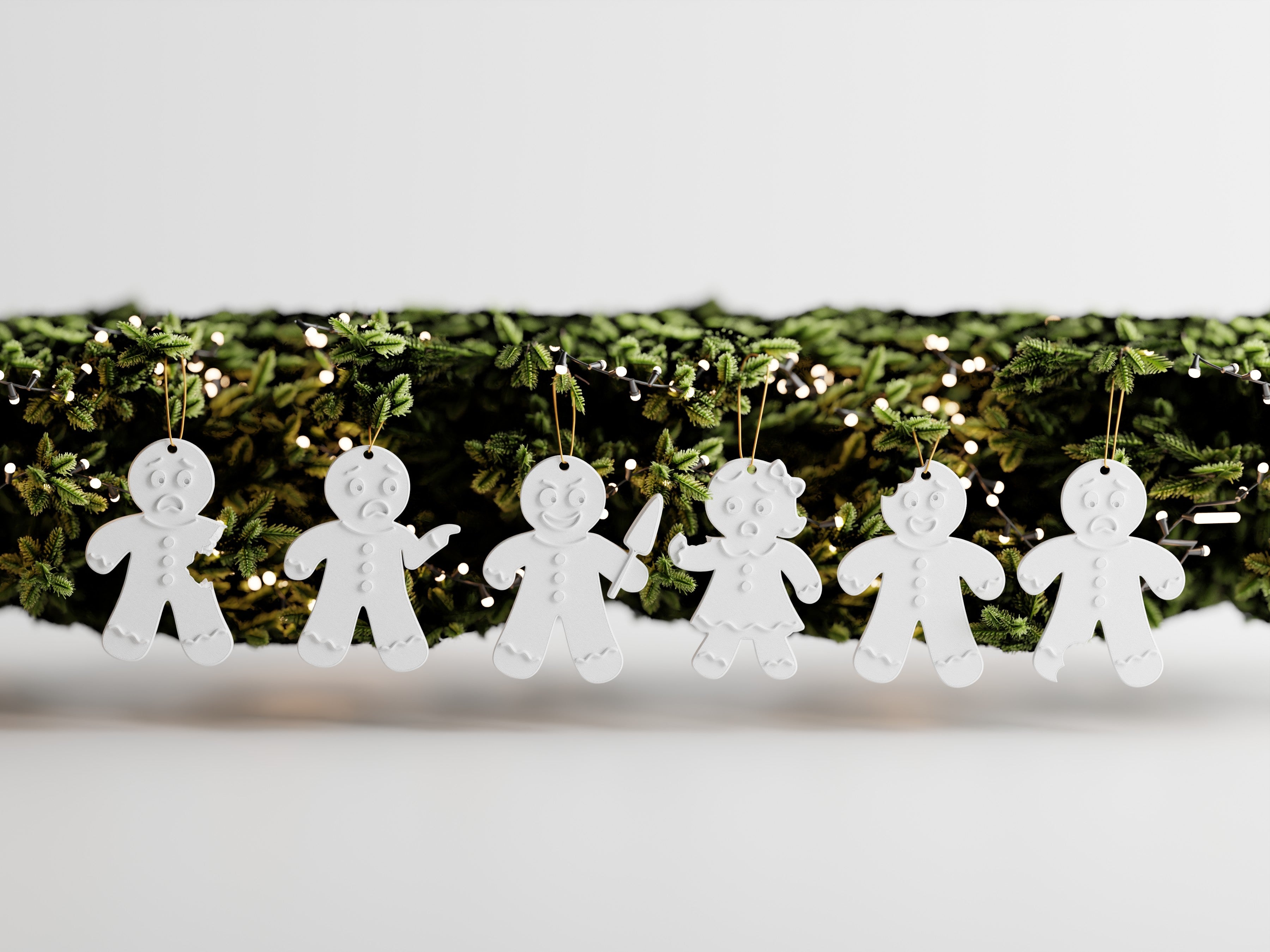 The Crumb Squad – Weihnachtsanhänger für Tannenbäume im 6er-Set