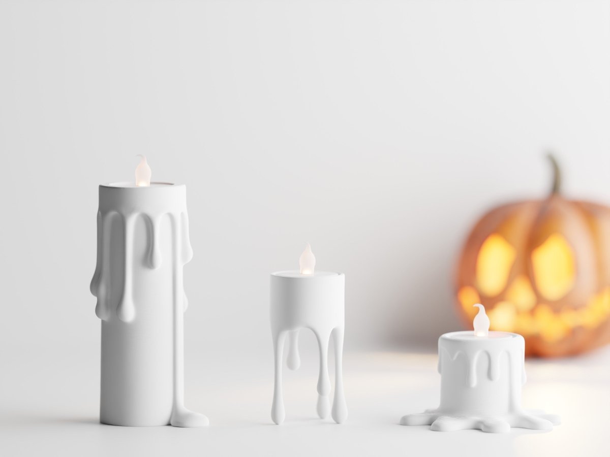 Ossura – LED-Teelichthalter in Wachsoptik im 3er-Set
