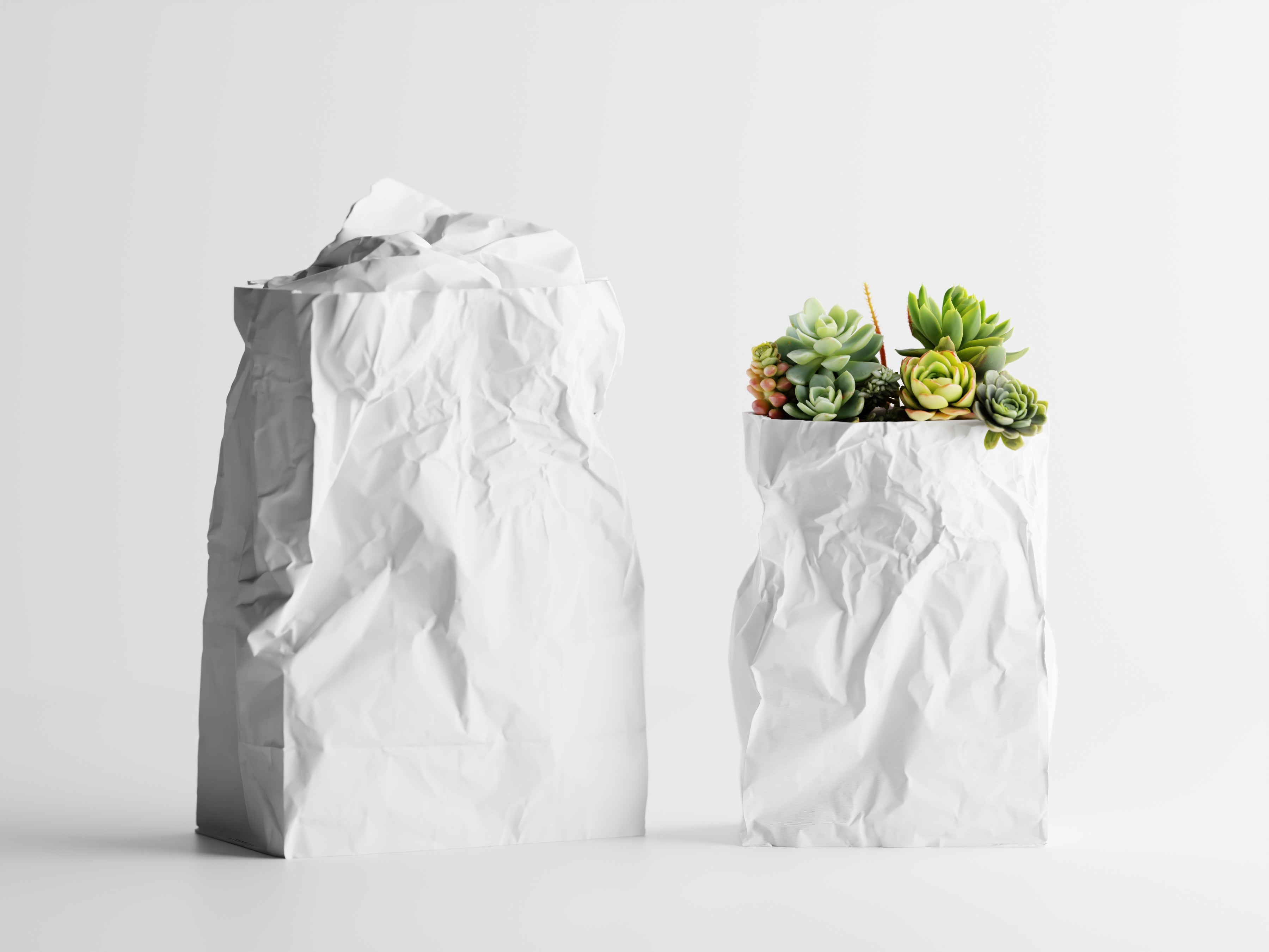 Kraftique – Skulpturales Pflanzgefäß im Papier-Look für Pflanzen, Blumen oder Aufbewahrung