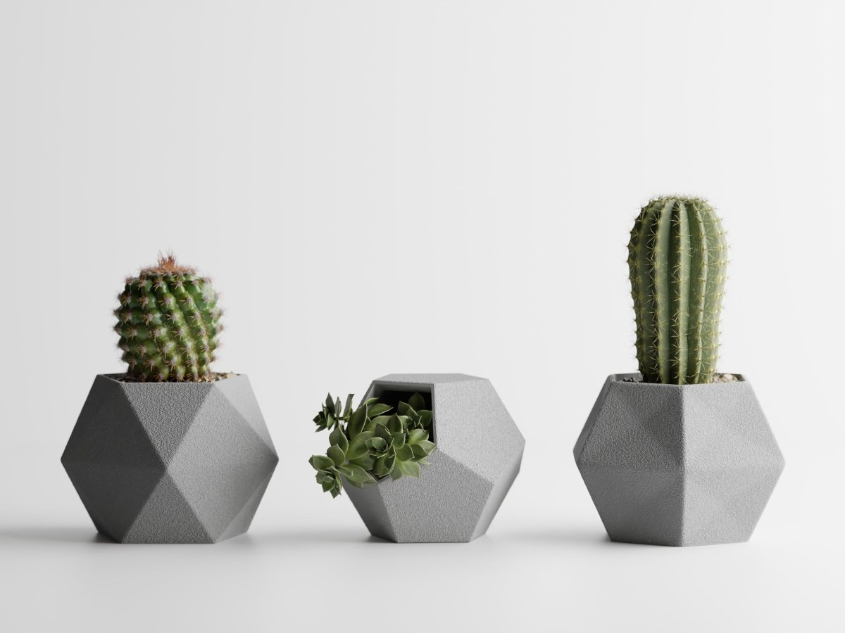 Geotrio – Geometrische Pflanzgefäße für Sukkulenten & Kakteen im 3er-Set