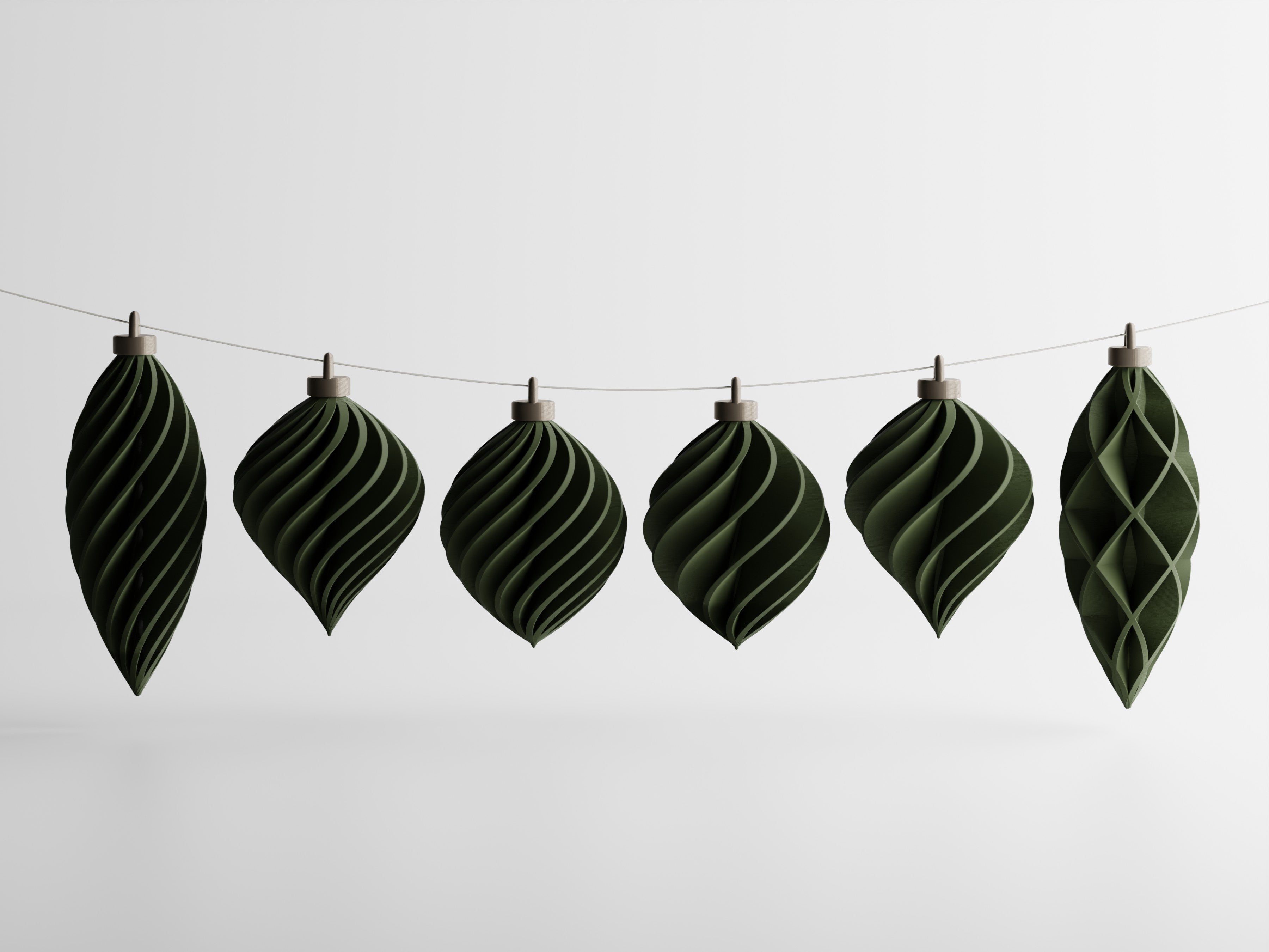 Aurevolv – Minimalistische Anhänger-Ornamente für den Weihnachtsbaum im 6er-Set