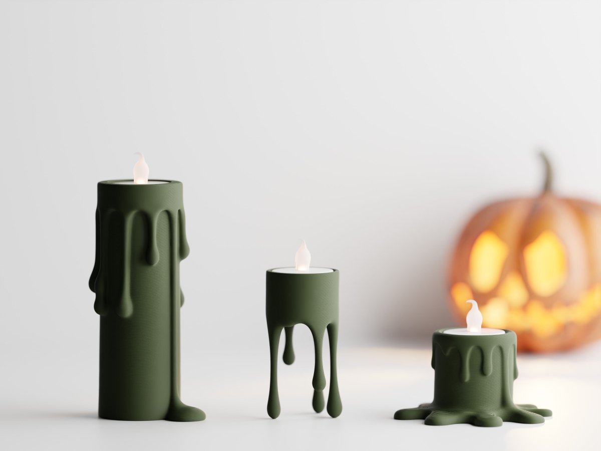 Ossura – LED-Teelichthalter in Wachsoptik im 3er-Set