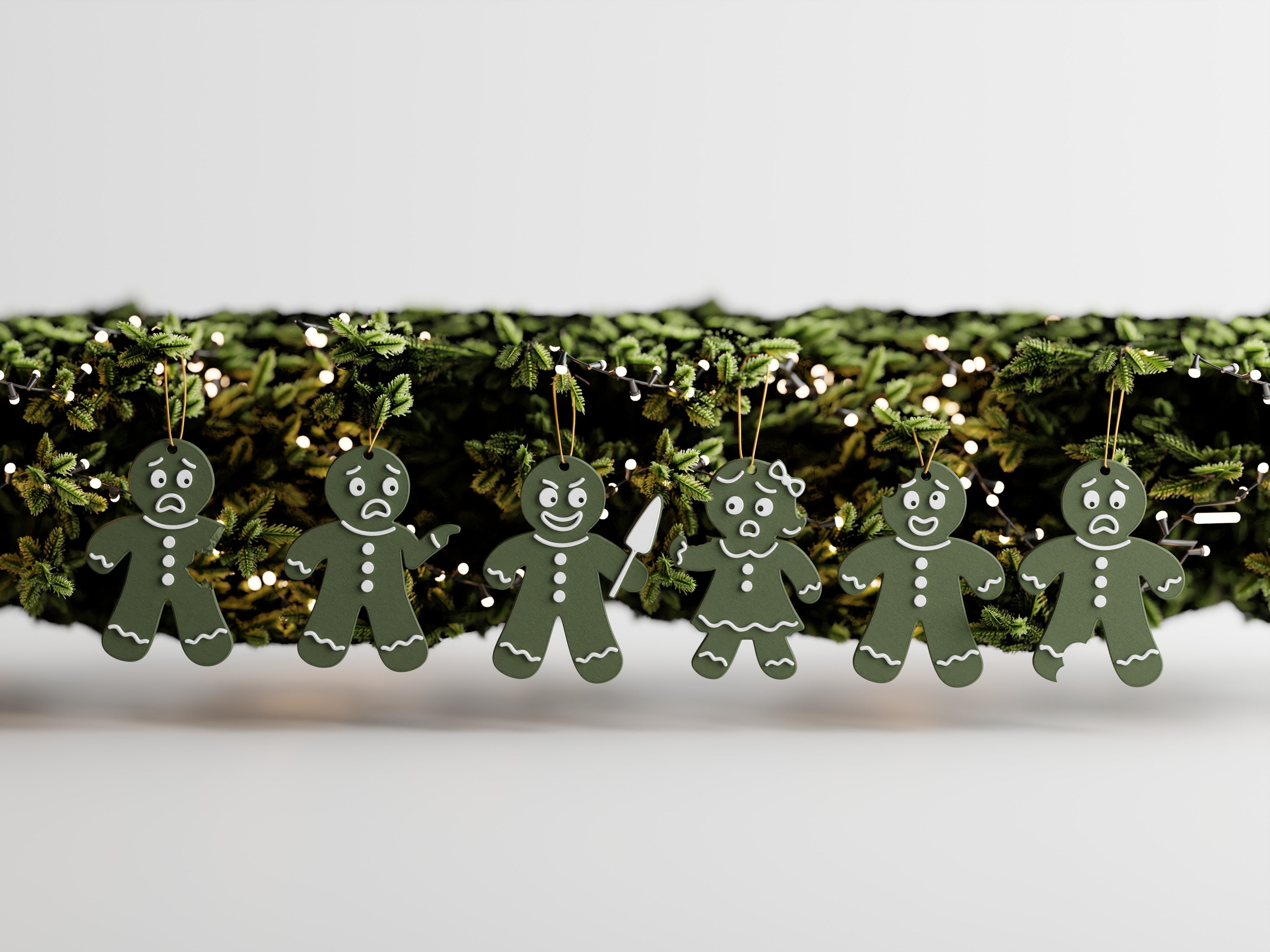 The Crumb Squad – Weihnachtsanhänger für Tannenbäume im 6er-Set