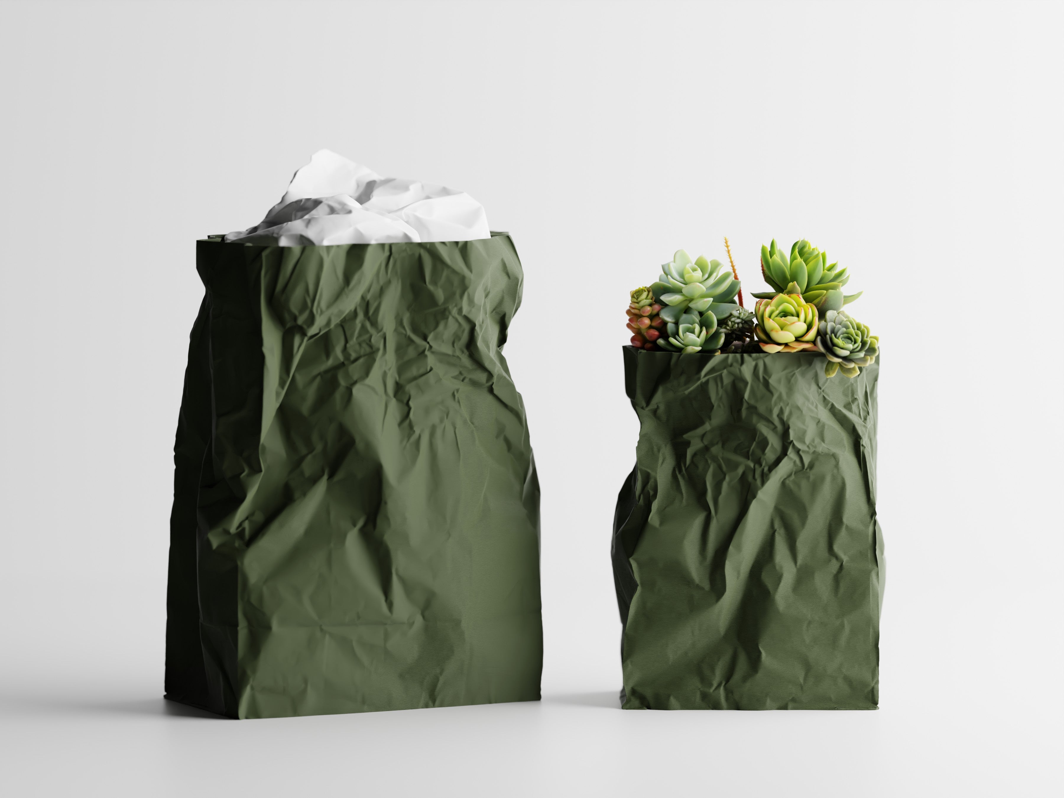 Kraftique – Skulpturales Pflanzgefäß im Papier-Look für Pflanzen, Blumen oder Aufbewahrung