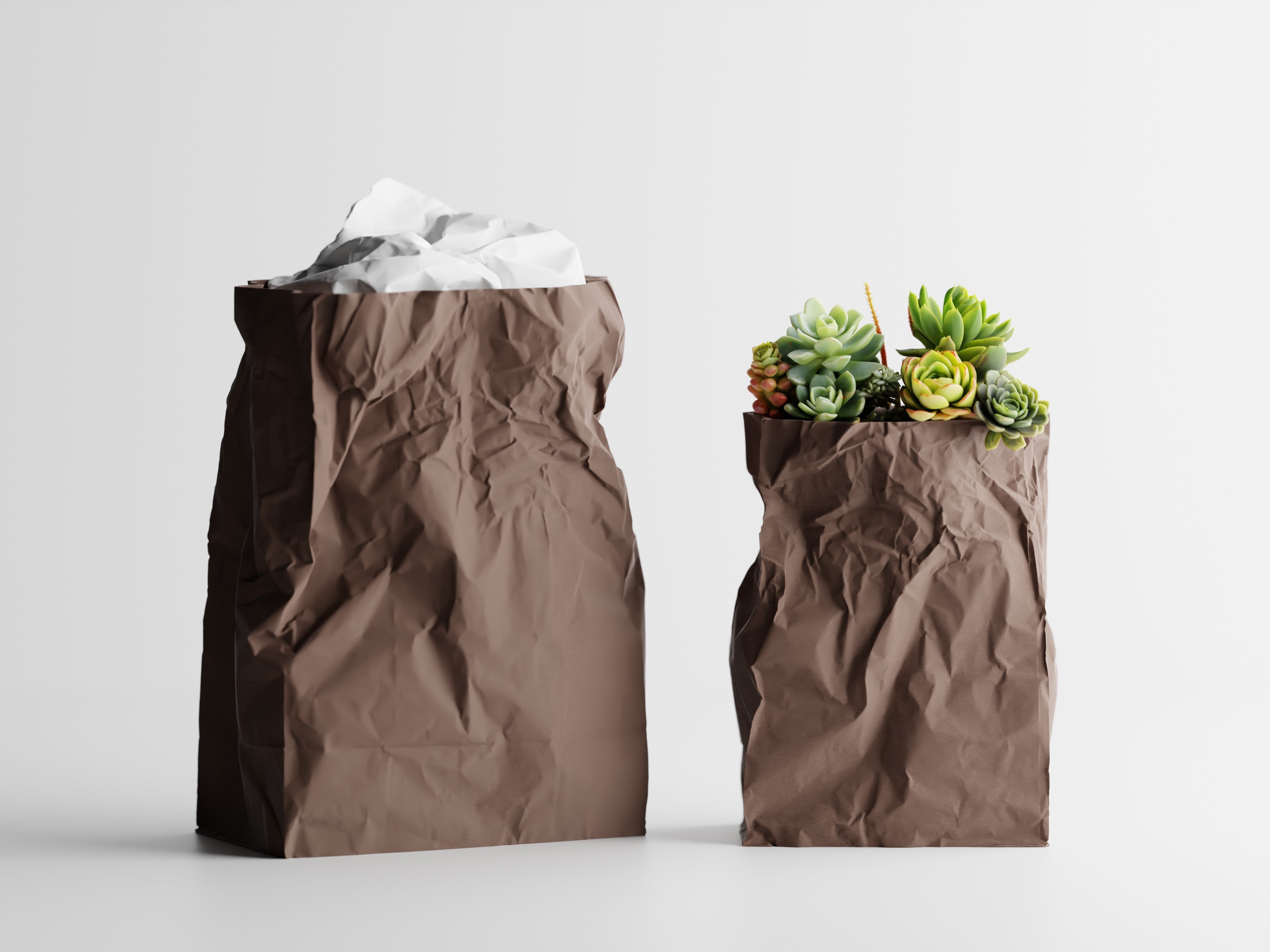 Kraftique – Skulpturales Pflanzgefäß im Papier-Look für Pflanzen, Blumen oder Aufbewahrung