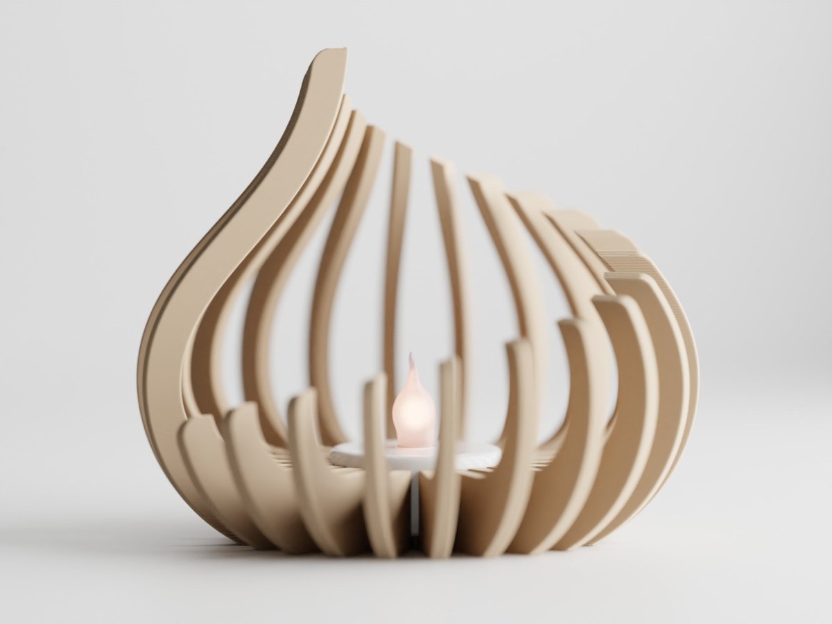 Flame – LED-Teelichthalter im modernen Flammen-Design