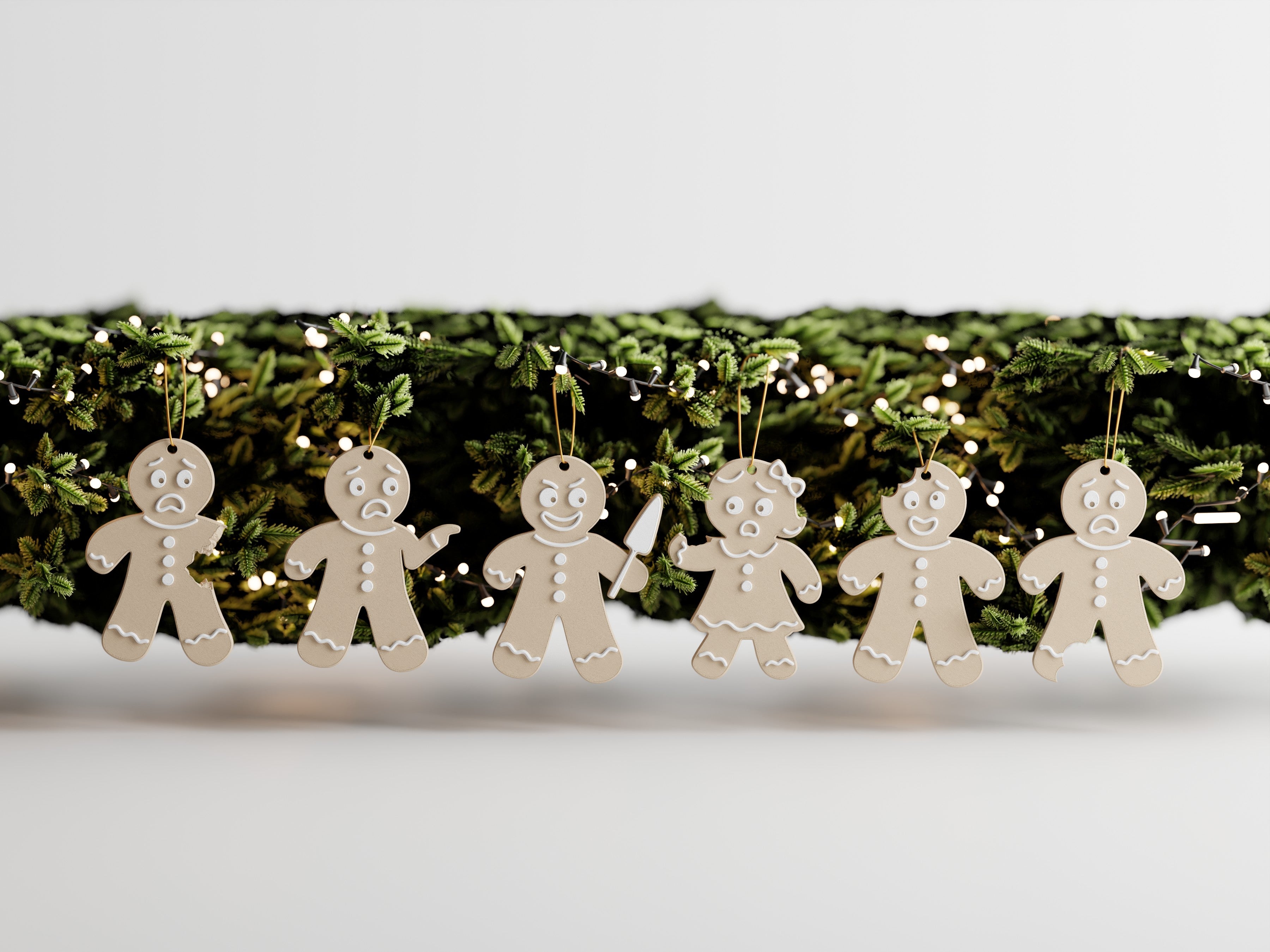 The Crumb Squad – Weihnachtsanhänger für Tannenbäume im 6er-Set