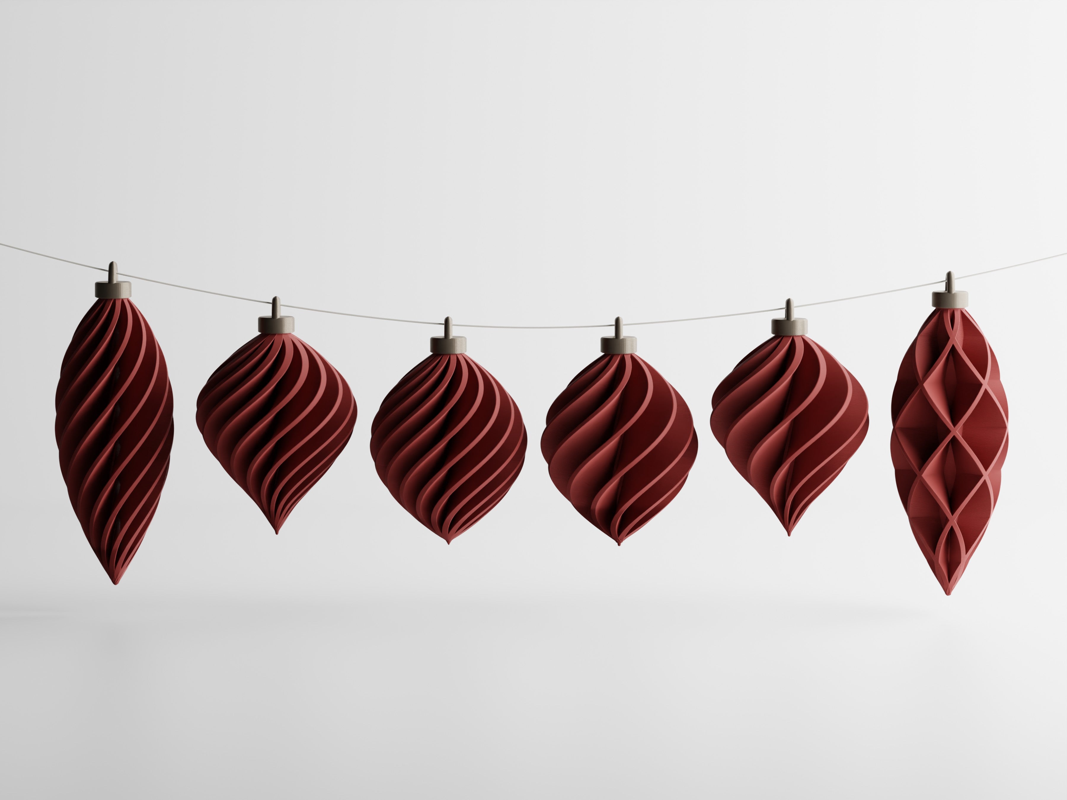 Aurevolv – Minimalistische Anhänger-Ornamente für den Weihnachtsbaum im 6er-Set