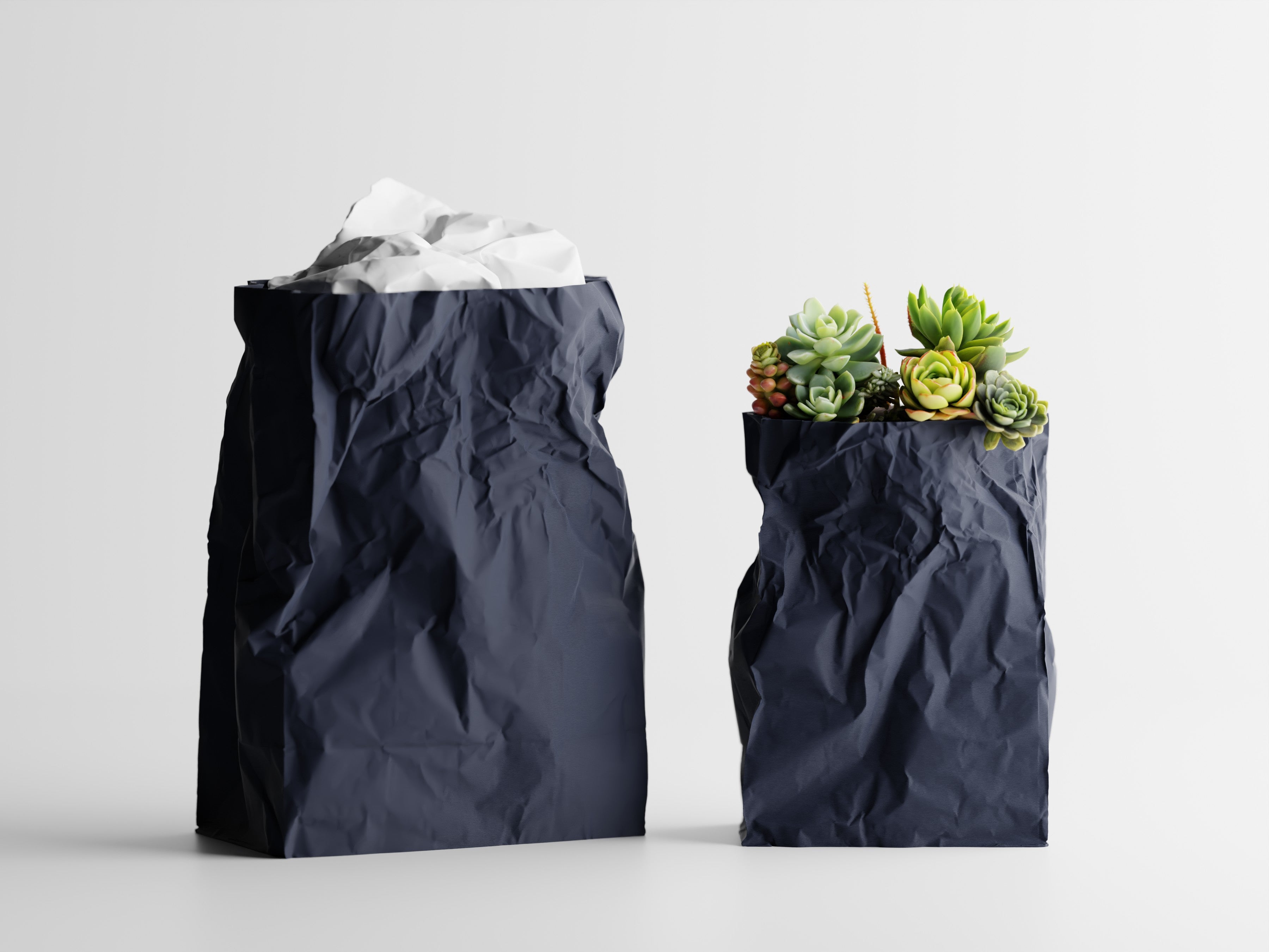 Kraftique – Skulpturales Pflanzgefäß im Papier-Look für Pflanzen, Blumen oder Aufbewahrung