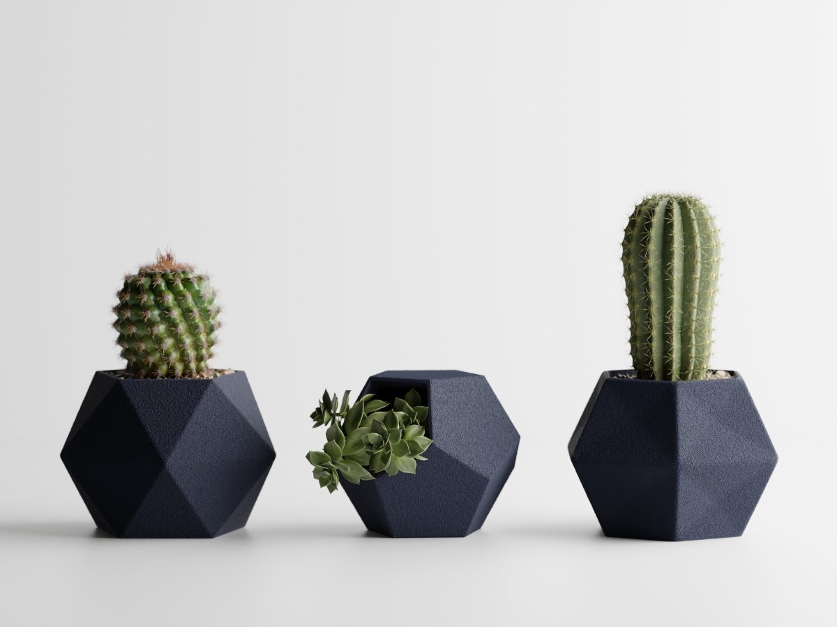 Geotrio – Geometrische Pflanzgefäße für Sukkulenten & Kakteen im 3er-Set