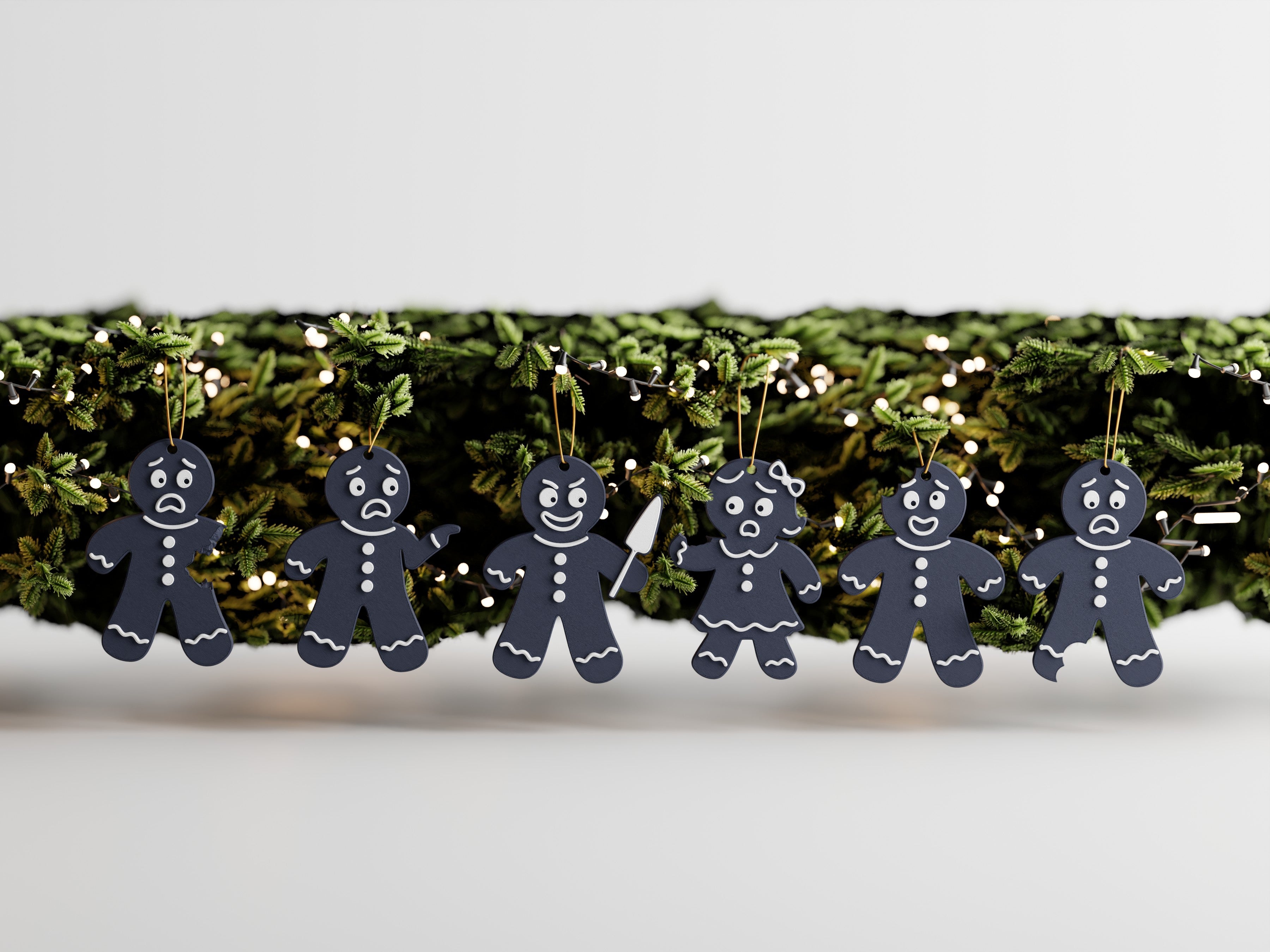 The Crumb Squad – Weihnachtsanhänger für Tannenbäume im 6er-Set