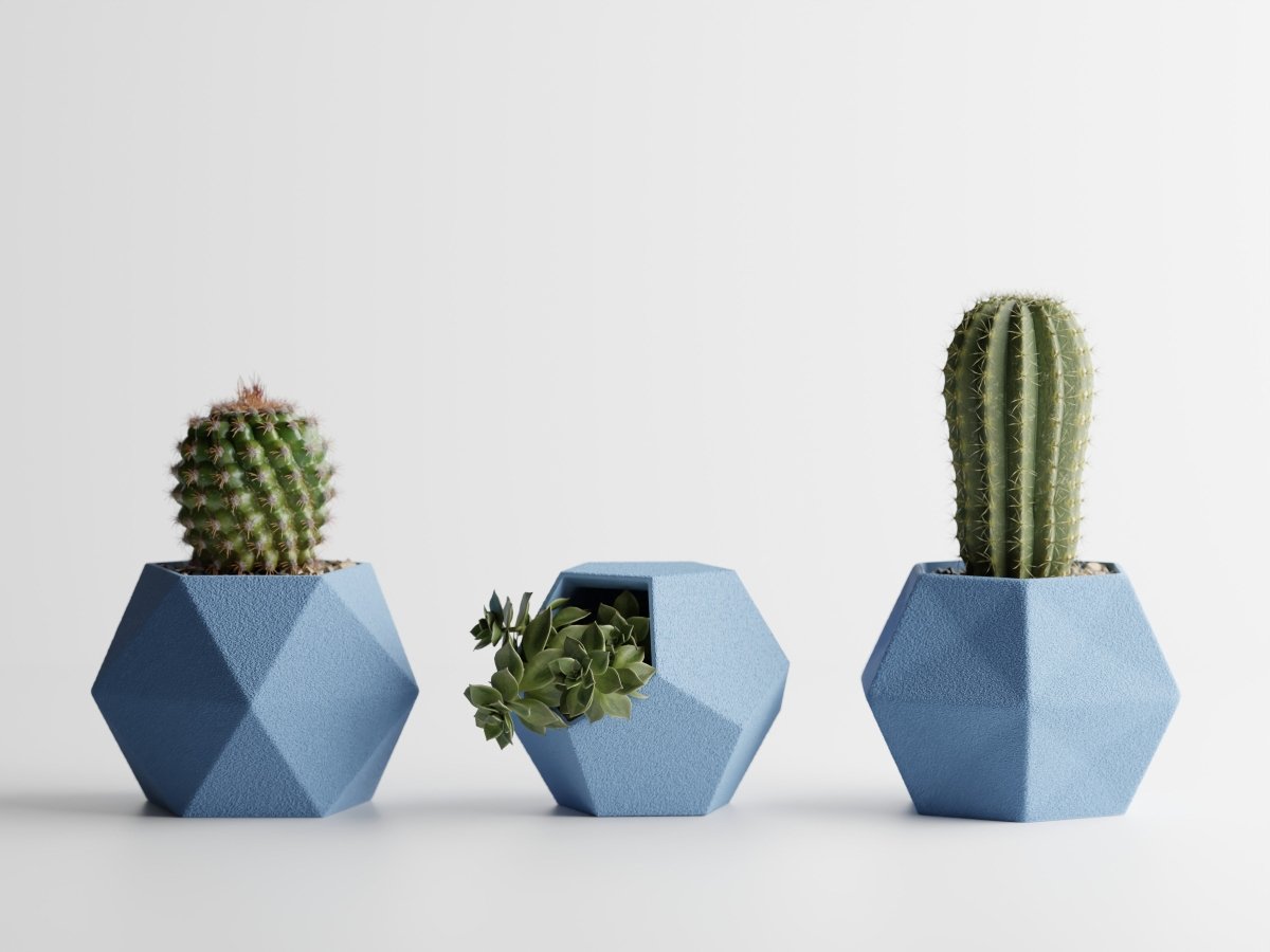 Geotrio – Geometrische Pflanzgefäße für Sukkulenten & Kakteen im 3er-Set