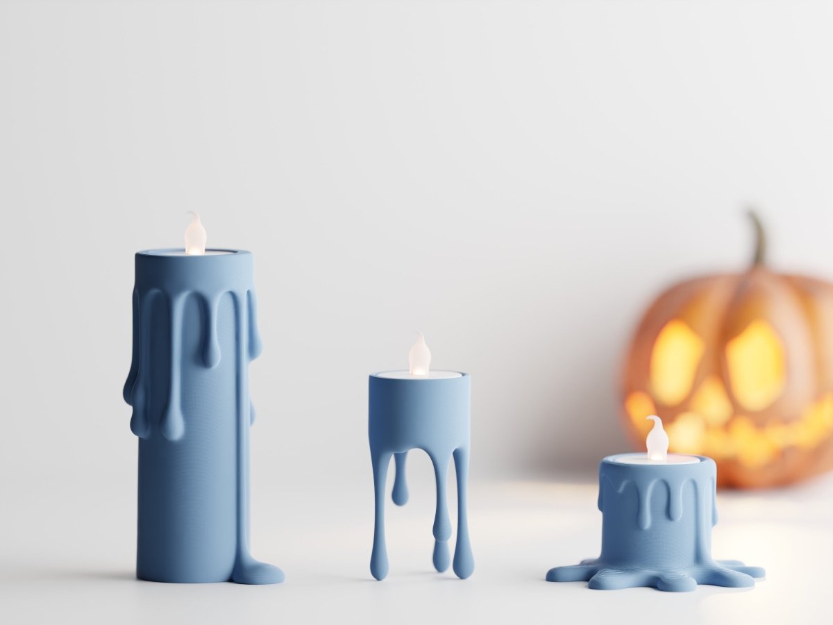 Ossura – LED-Teelichthalter in Wachsoptik im 3er-Set