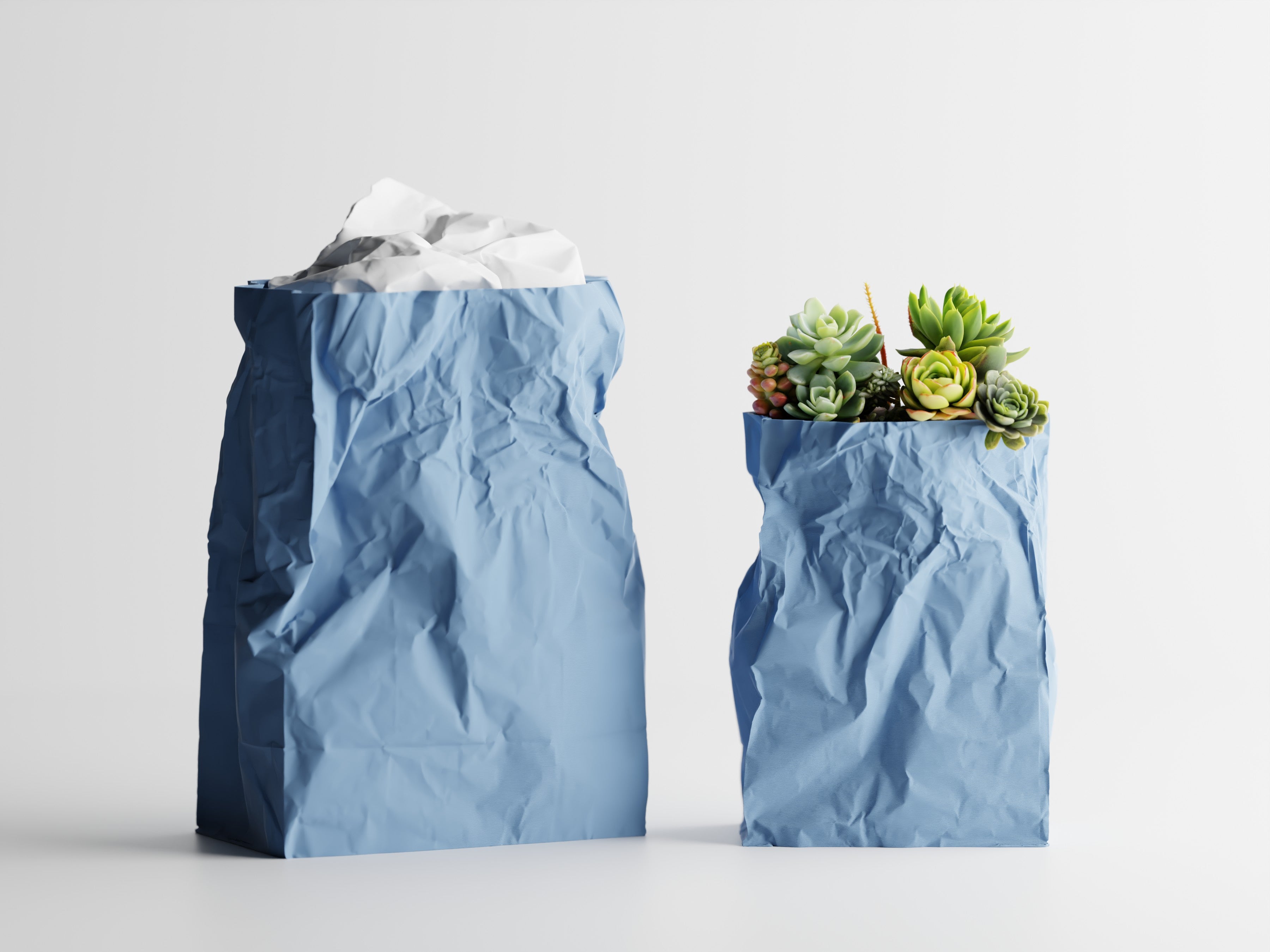 Kraftique – Skulpturales Pflanzgefäß im Papier-Look für Pflanzen, Blumen oder Aufbewahrung