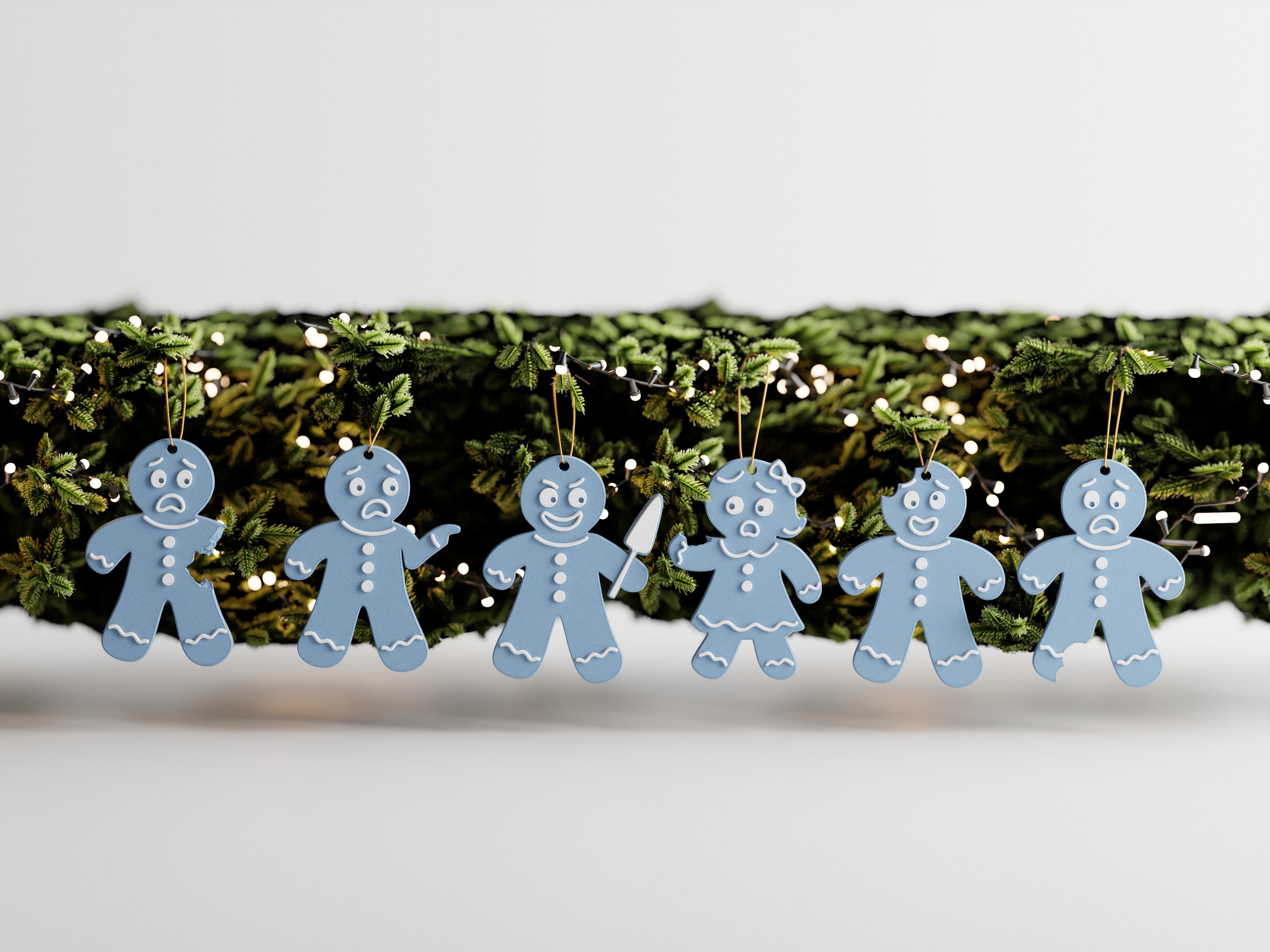 The Crumb Squad – Weihnachtsanhänger für Tannenbäume im 6er-Set