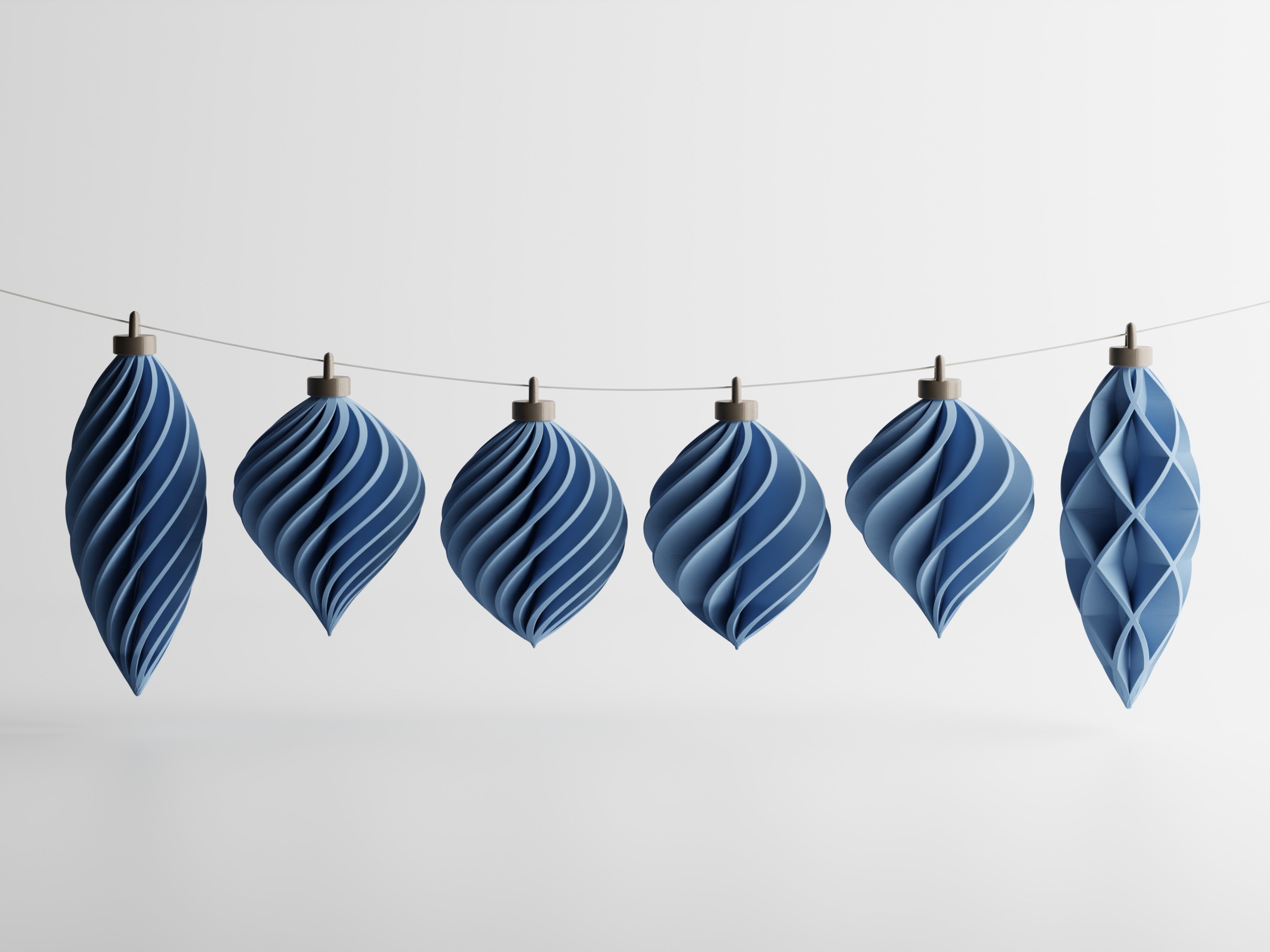 Aurevolv – Minimalistische Anhänger-Ornamente für den Weihnachtsbaum im 6er-Set