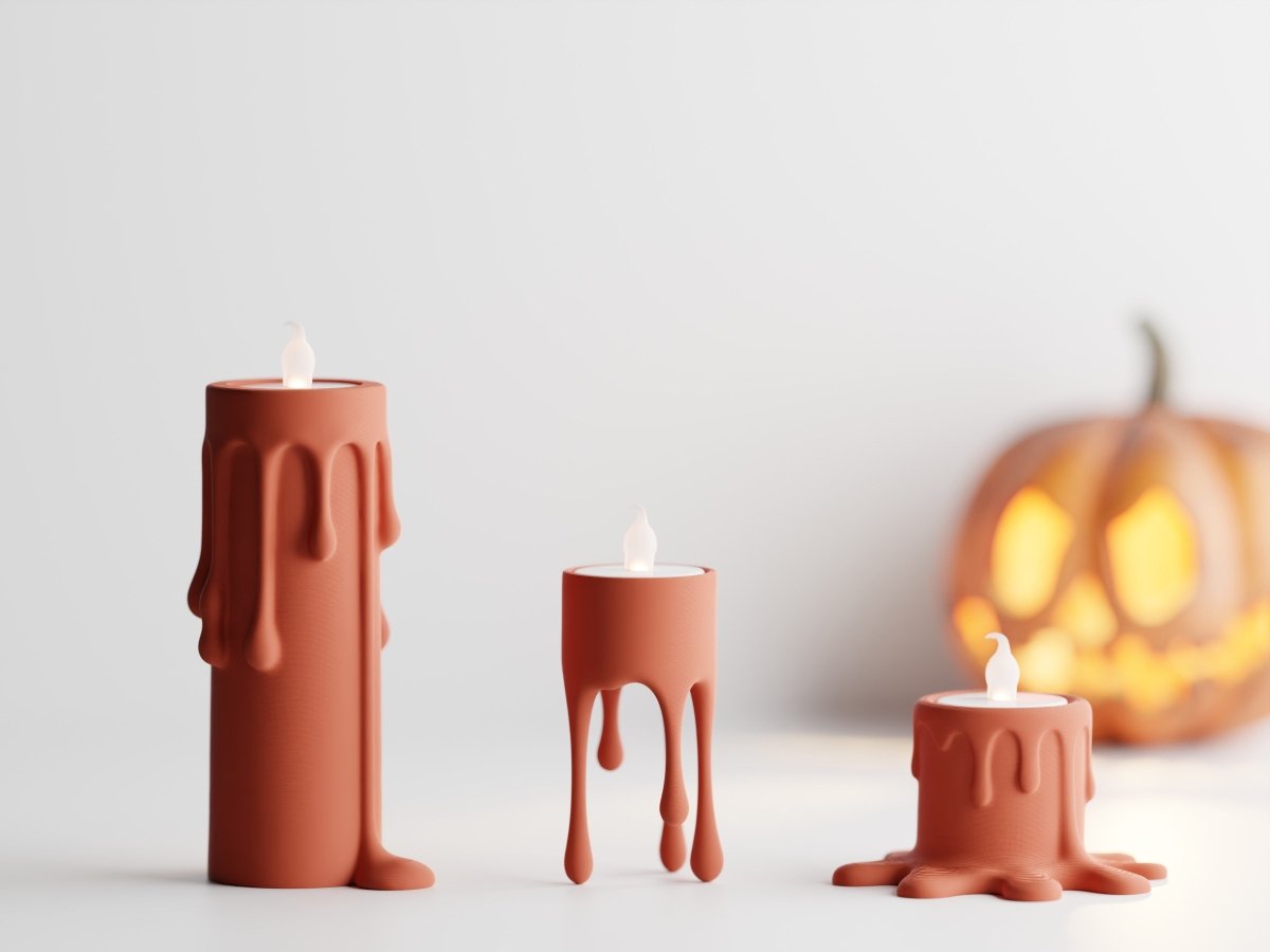 Ossura – LED-Teelichthalter in Wachsoptik im 3er-Set