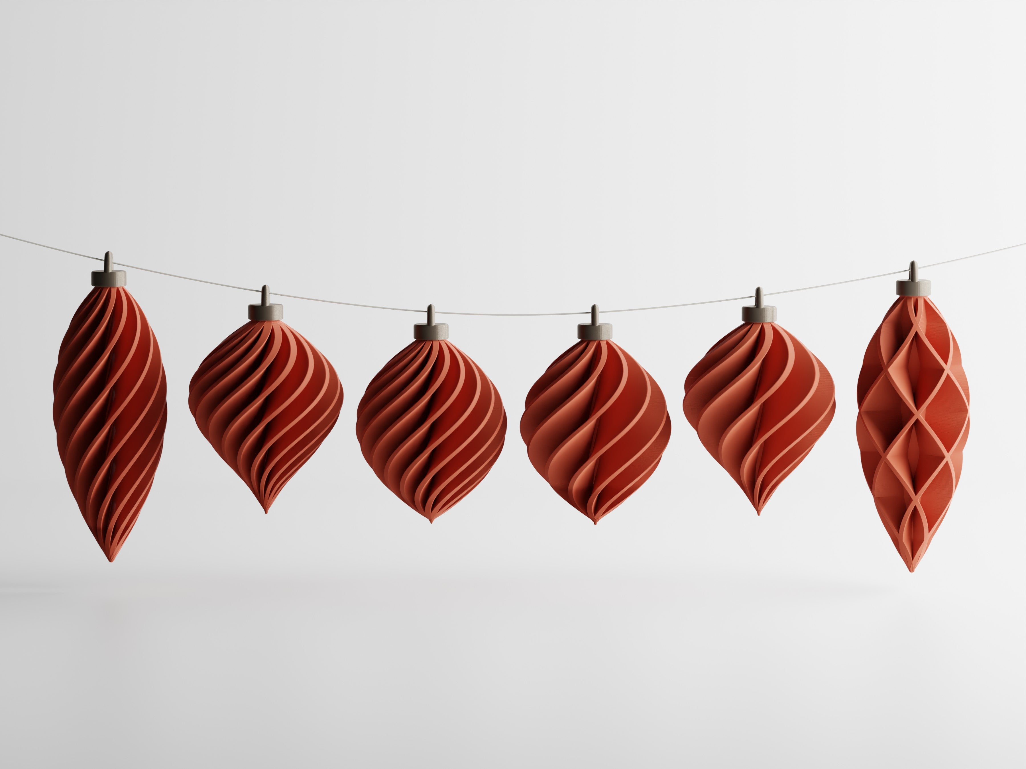Aurevolv – Minimalistische Anhänger-Ornamente für den Weihnachtsbaum im 6er-Set