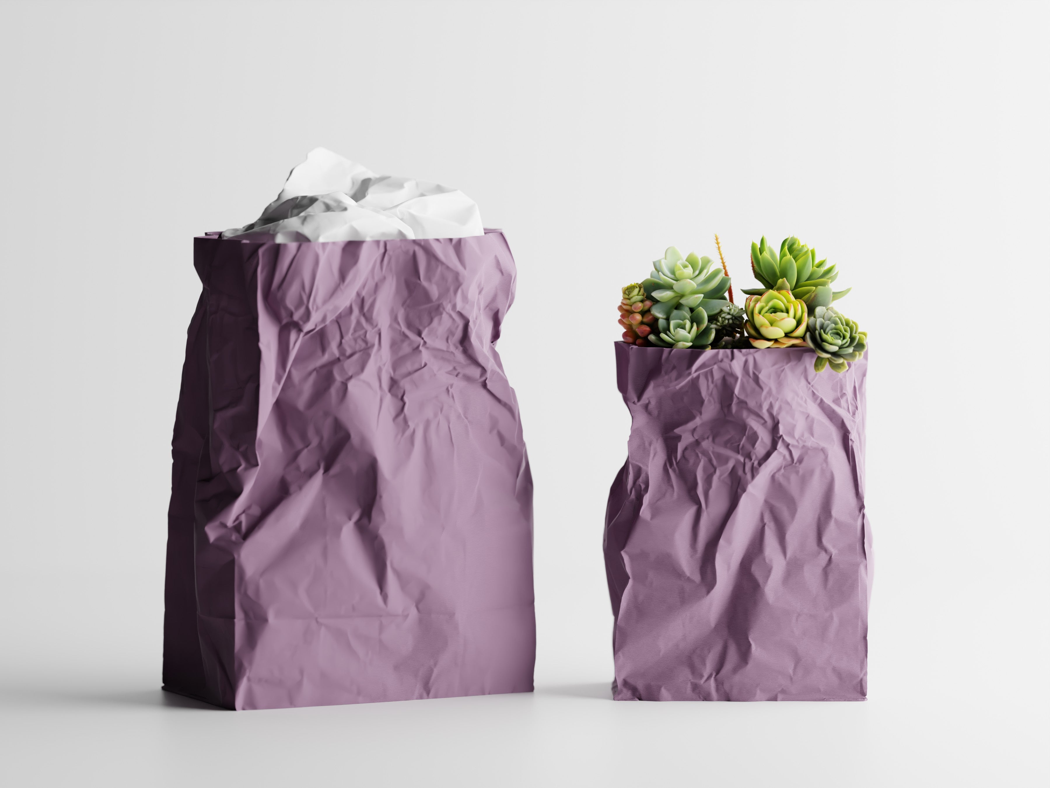 Kraftique – Skulpturales Pflanzgefäß im Papier-Look für Pflanzen, Blumen oder Aufbewahrung