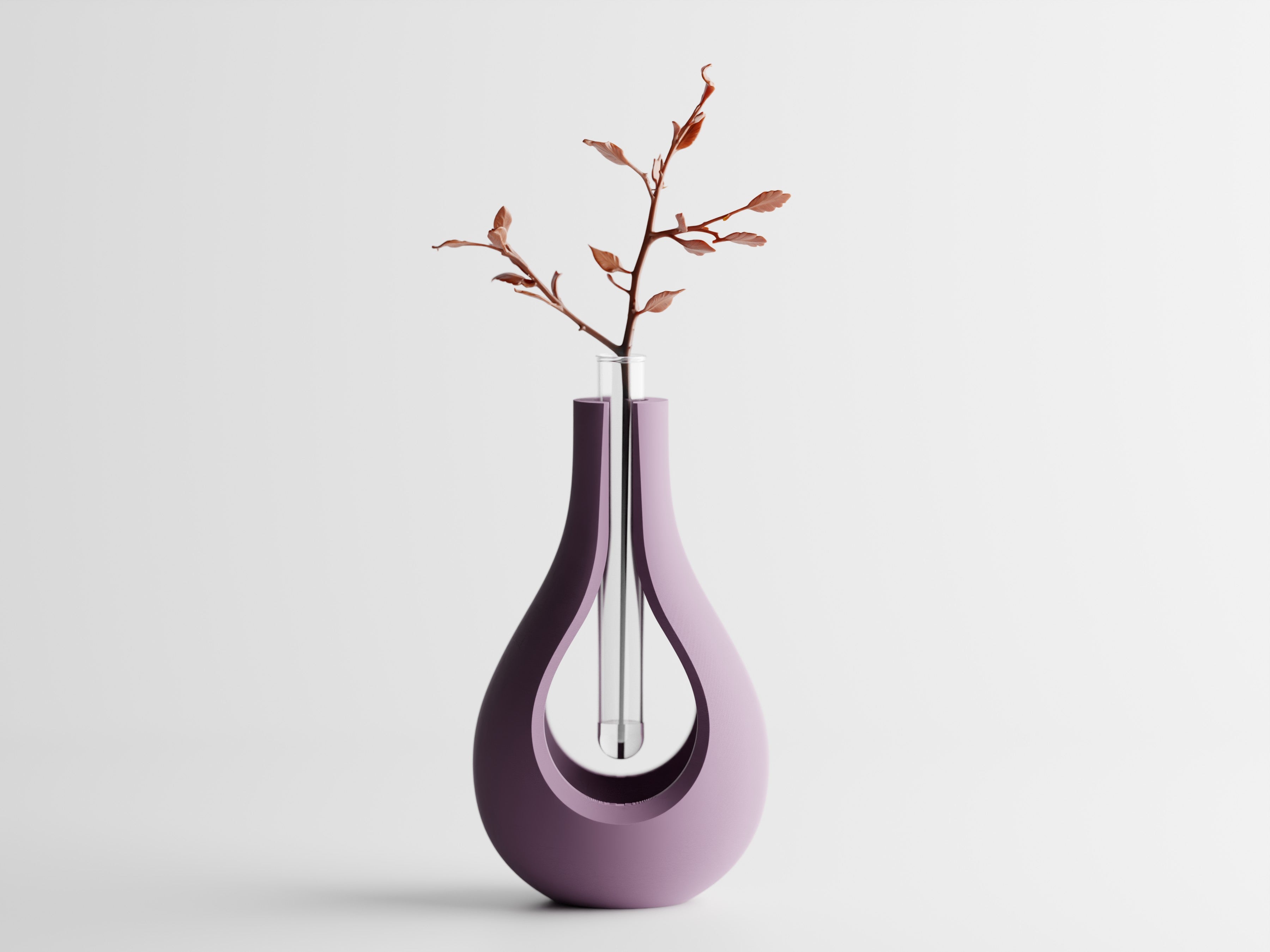 Elysiar – Elegante Vase mit schwebendem Glaseinsatz für einzelne Blumen