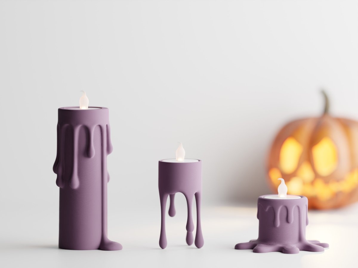 Ossura – LED-Teelichthalter in Wachsoptik im 3er-Set