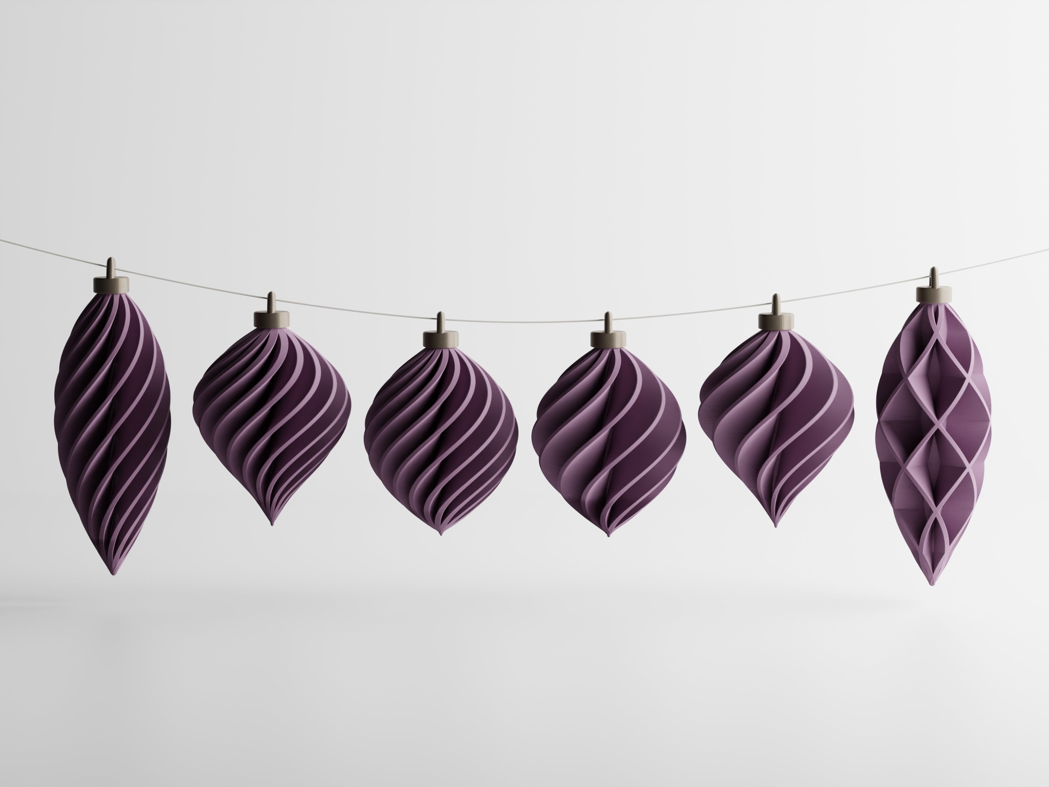 Aurevolv – Minimalistische Anhänger-Ornamente für den Weihnachtsbaum im 6er-Set