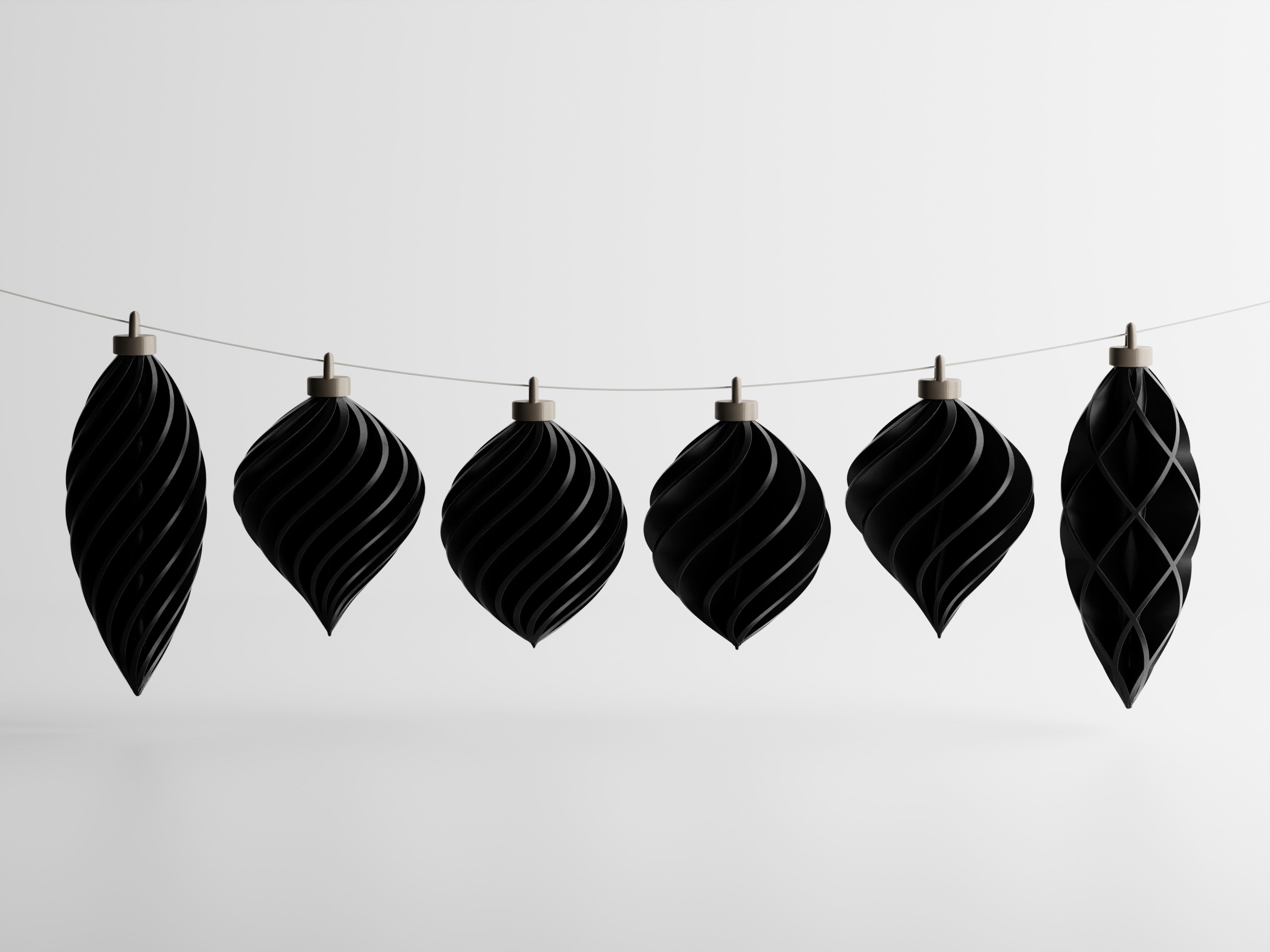 Aurevolv – Minimalistische Anhänger-Ornamente für den Weihnachtsbaum im 6er-Set