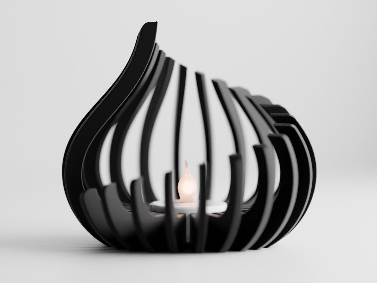 Flame – LED-Teelichthalter im modernen Flammen-Design