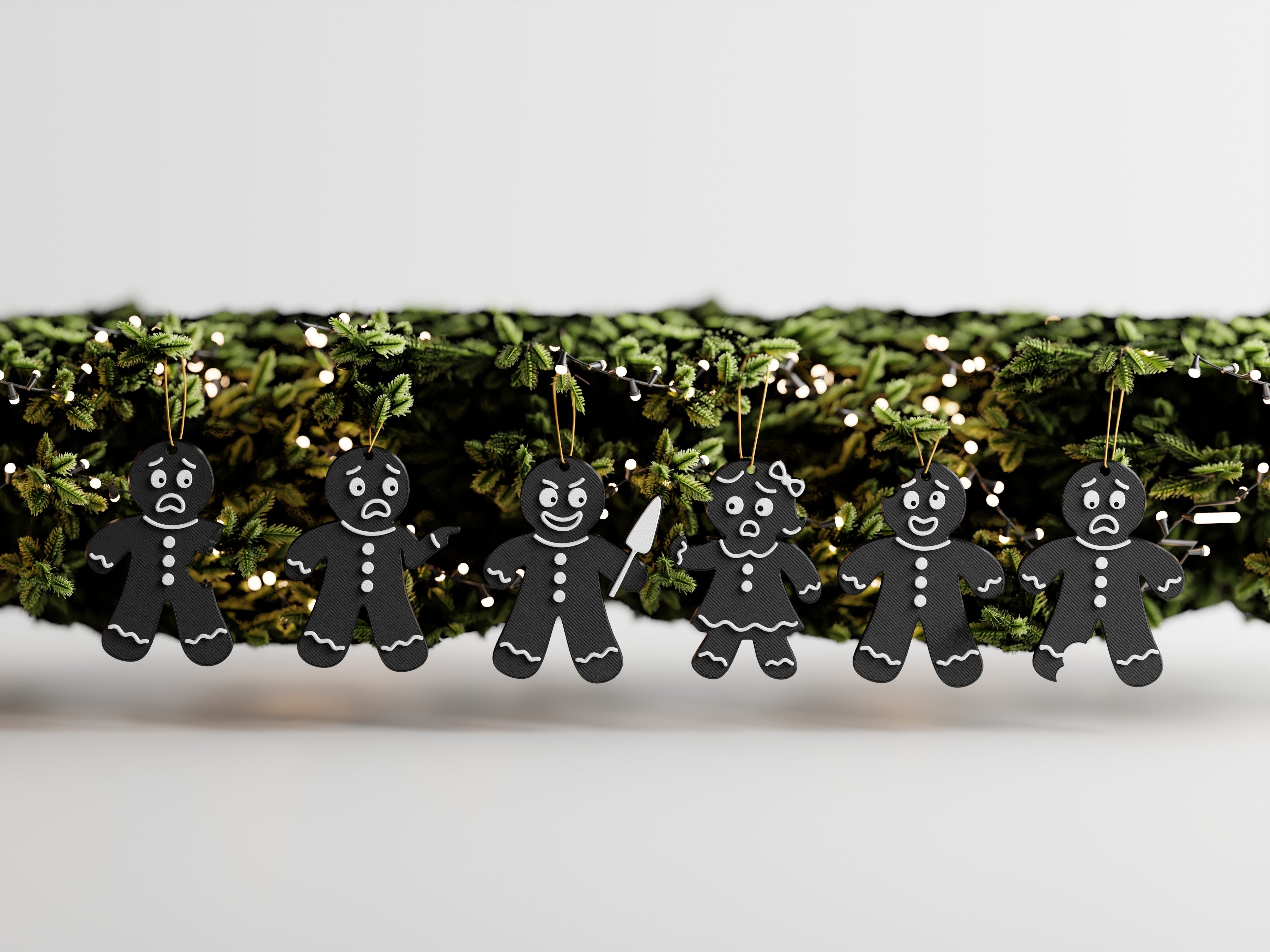 The Crumb Squad – Weihnachtsanhänger für Tannenbäume im 6er-Set