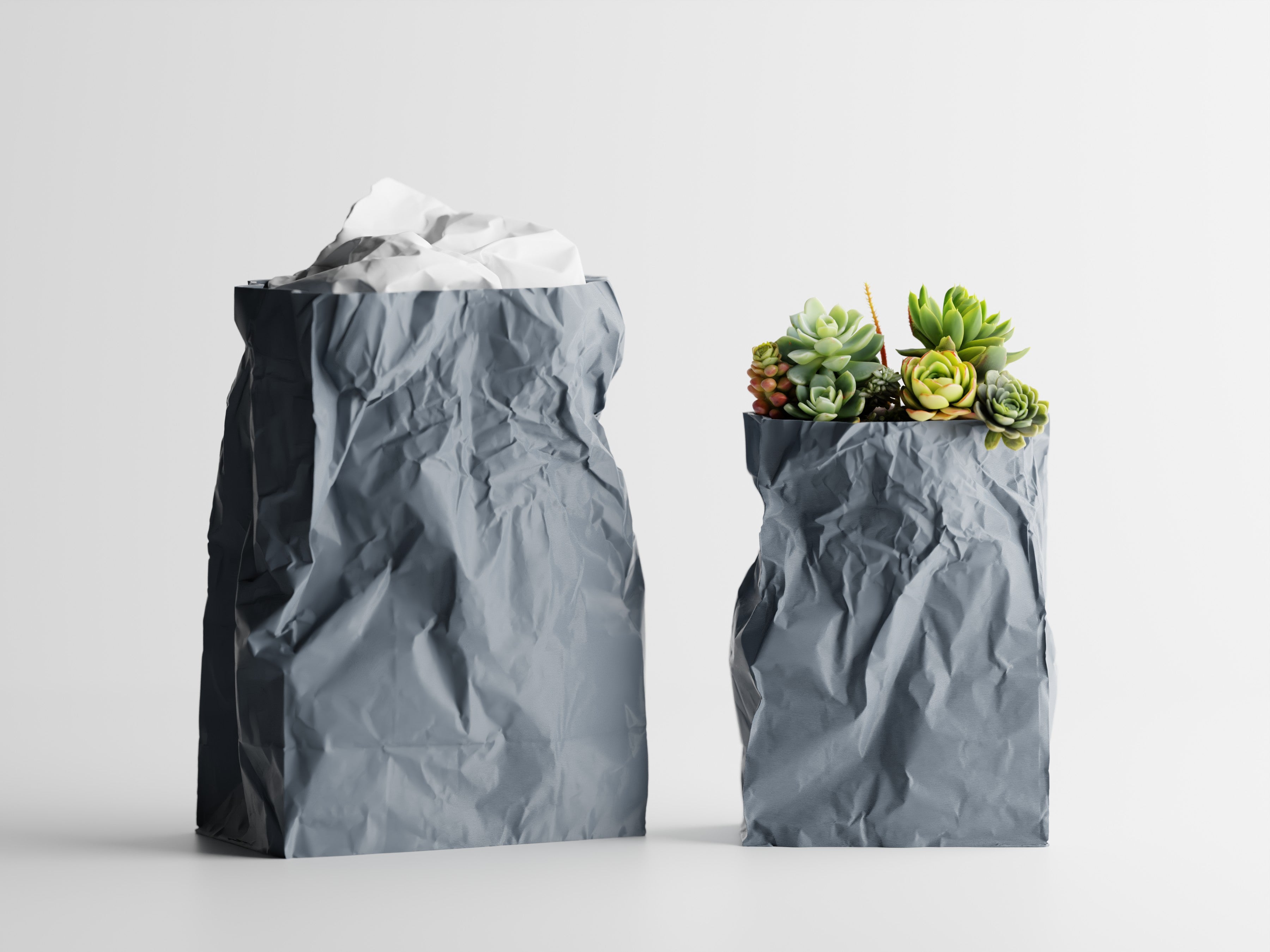 Kraftique – Skulpturales Pflanzgefäß im Papier-Look für Pflanzen, Blumen oder Aufbewahrung