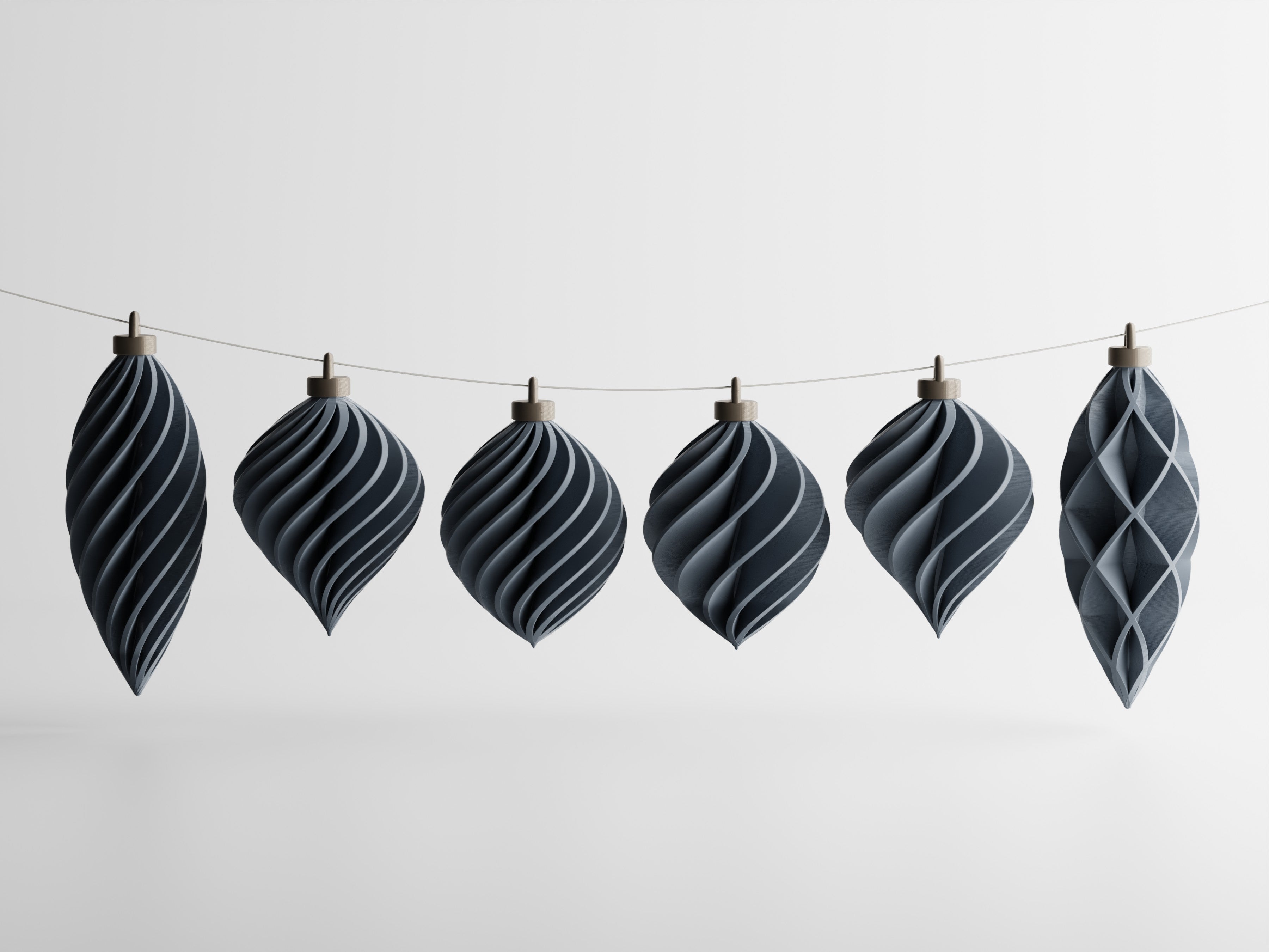 Aurevolv – Minimalistische Anhänger-Ornamente für den Weihnachtsbaum im 6er-Set
