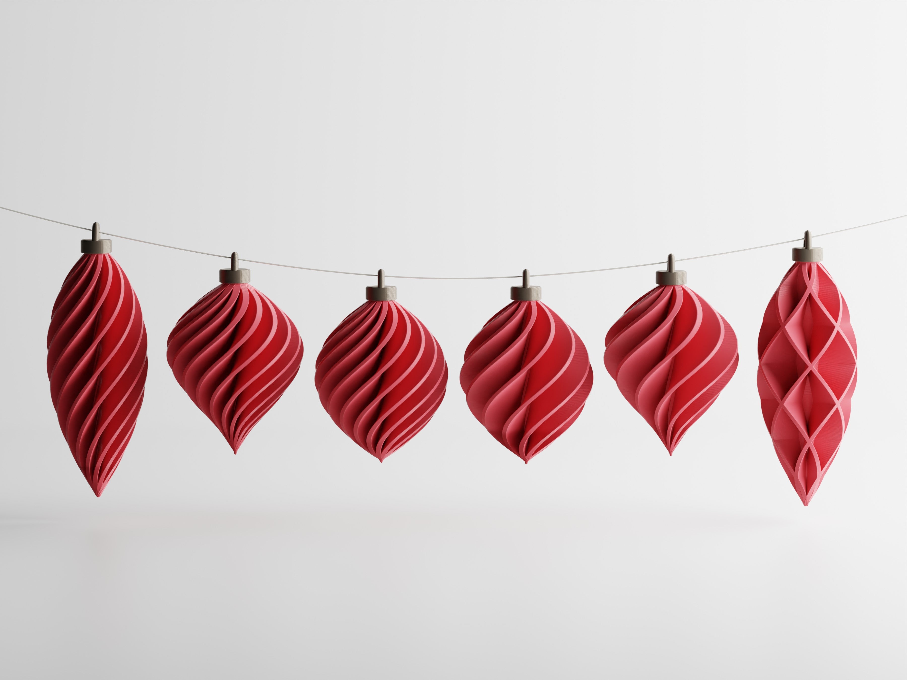 Aurevolv – Minimalistische Anhänger-Ornamente für den Weihnachtsbaum im 6er-Set