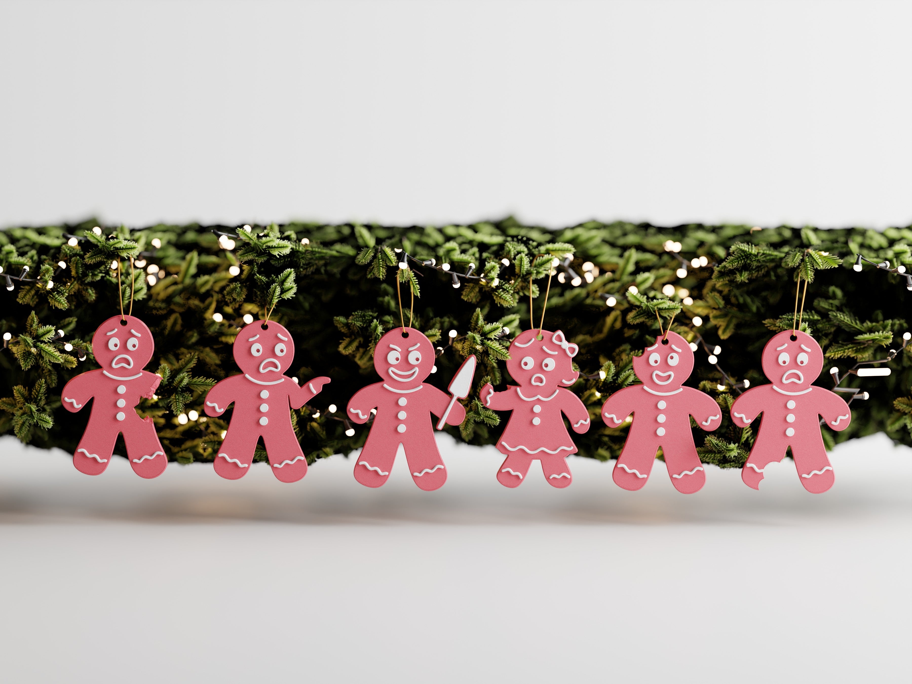 The Crumb Squad – Weihnachtsanhänger für Tannenbäume im 6er-Set