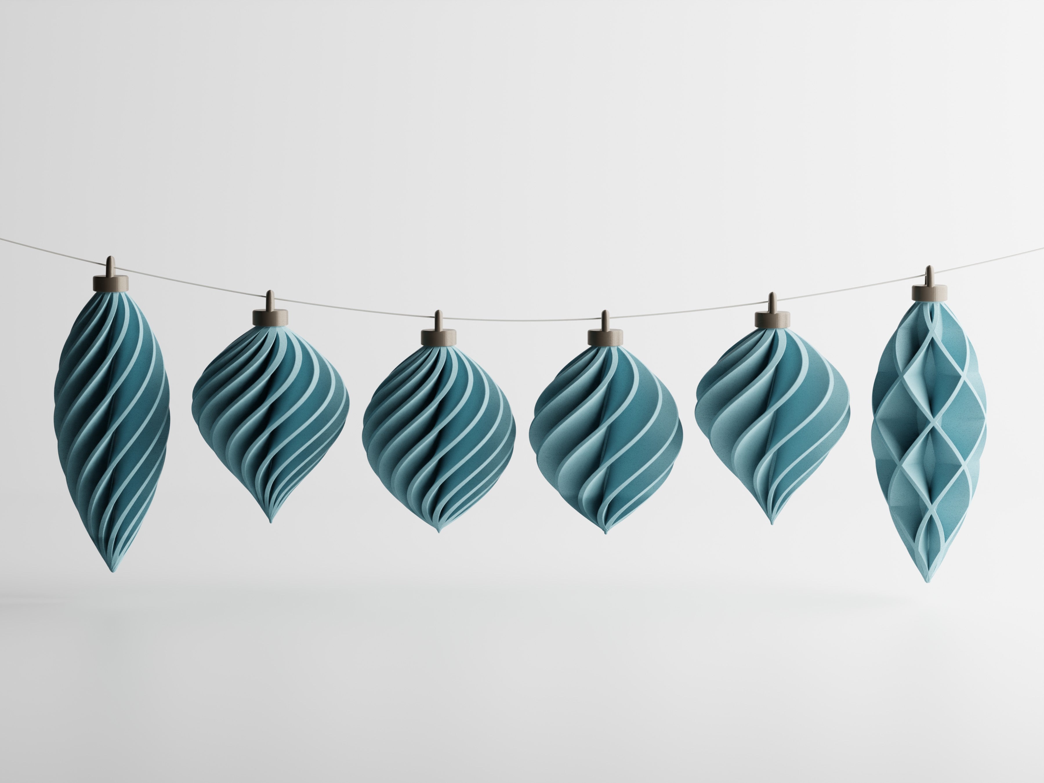 Aurevolv – Minimalistische Anhänger-Ornamente für den Weihnachtsbaum im 6er-Set