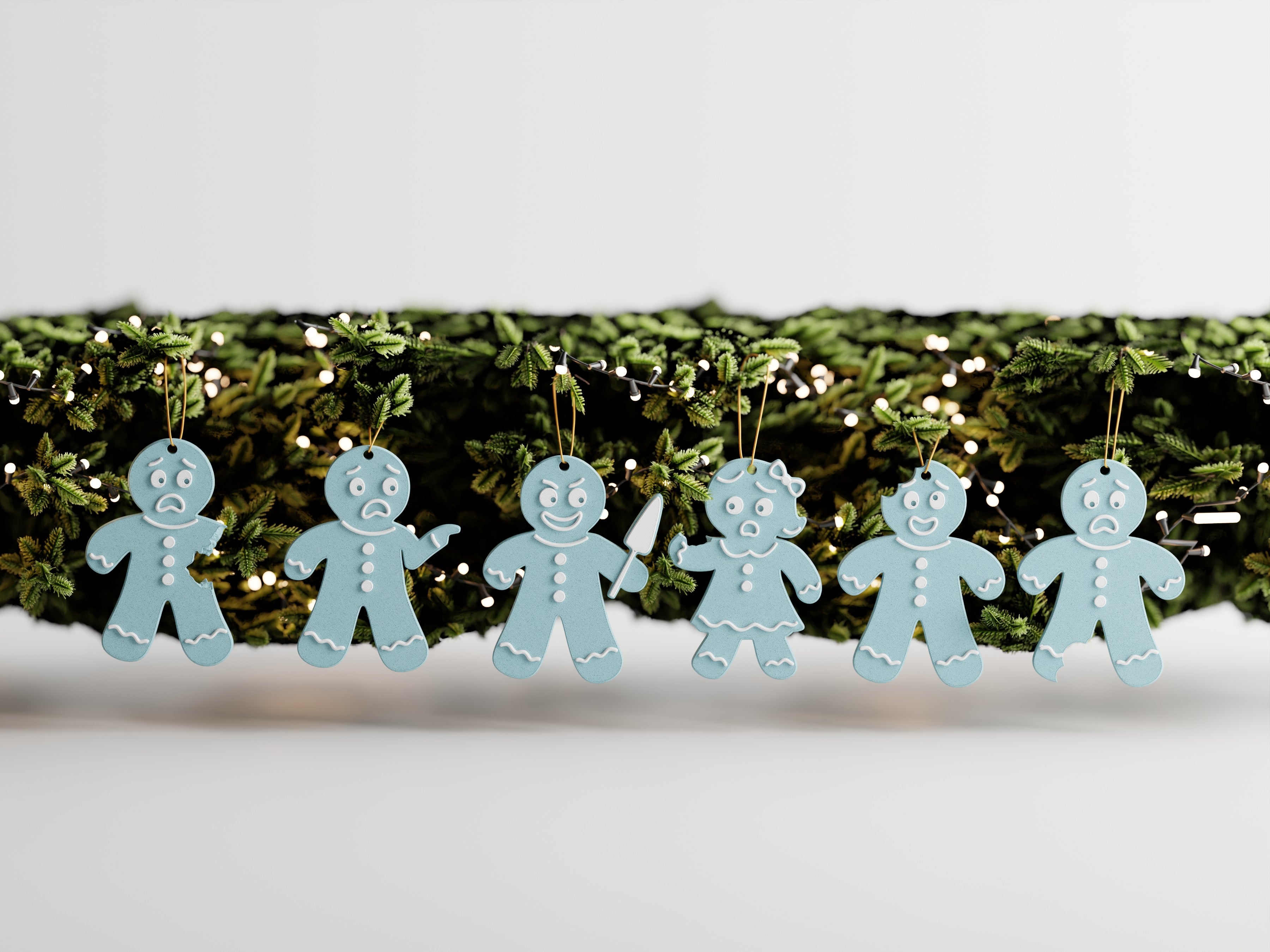 The Crumb Squad – Weihnachtsanhänger für Tannenbäume im 6er-Set
