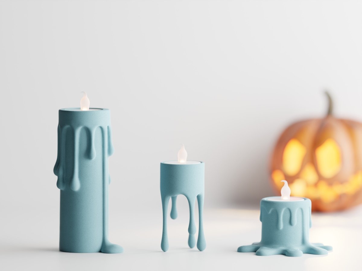 Ossura – LED-Teelichthalter in Wachsoptik im 3er-Set