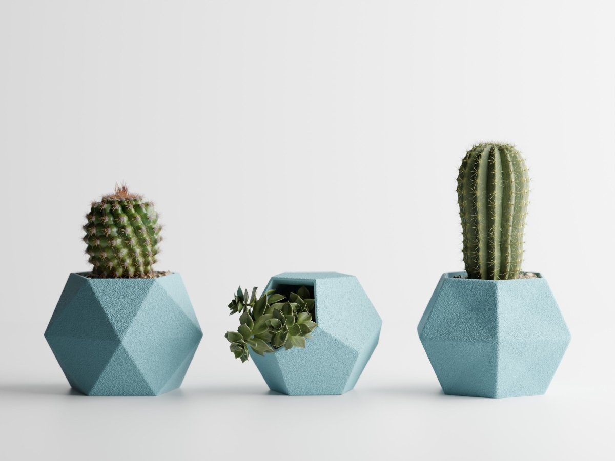 Geotrio – Geometrische Pflanzgefäße für Sukkulenten & Kakteen im 3er-Set