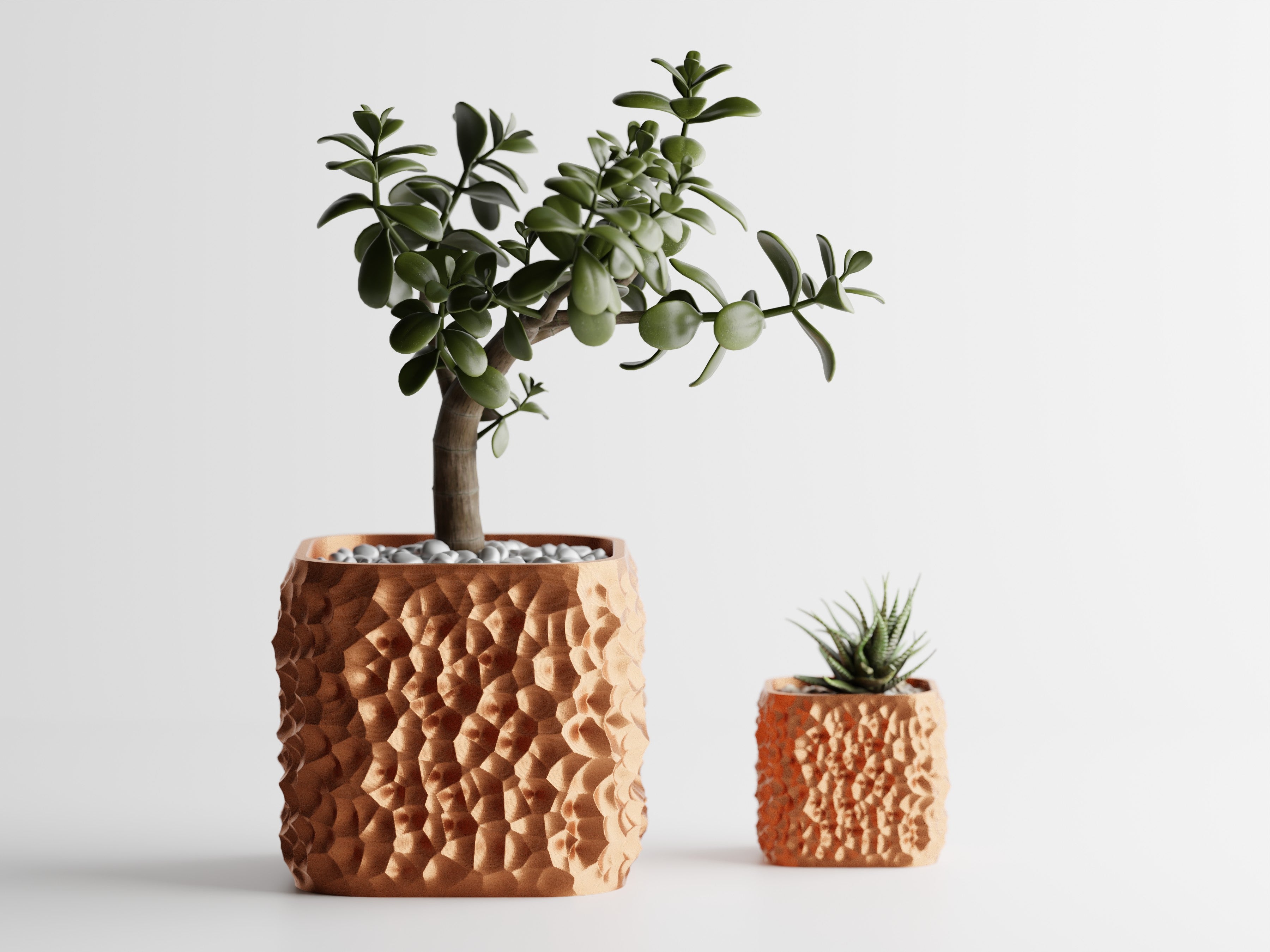 Voronoi Pflanztopf – Moderner 3D-Pflanztopf mit organischer Struktur in fünf Größen