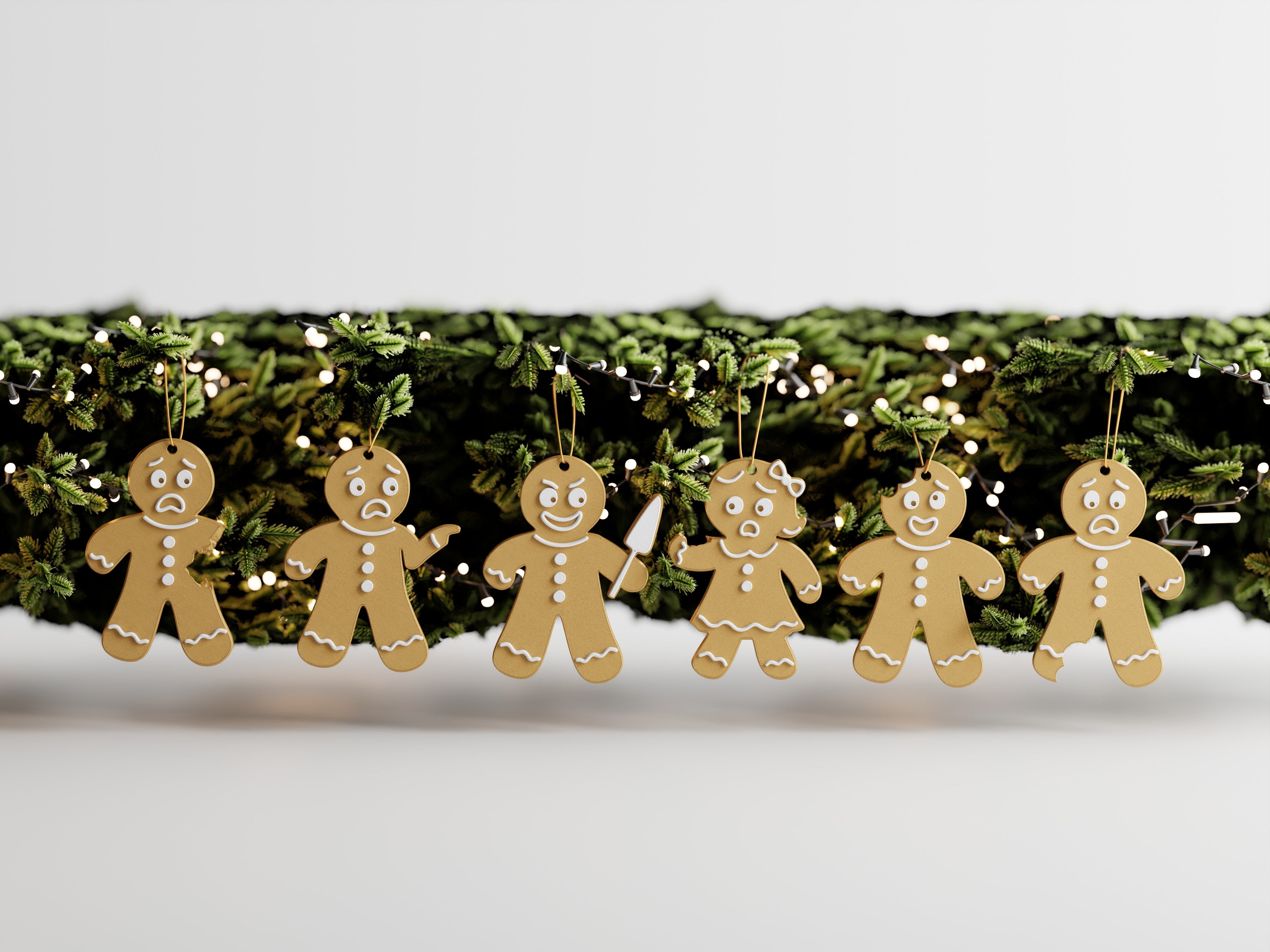 The Crumb Squad – Weihnachtsanhänger für Tannenbäume im 6er-Set