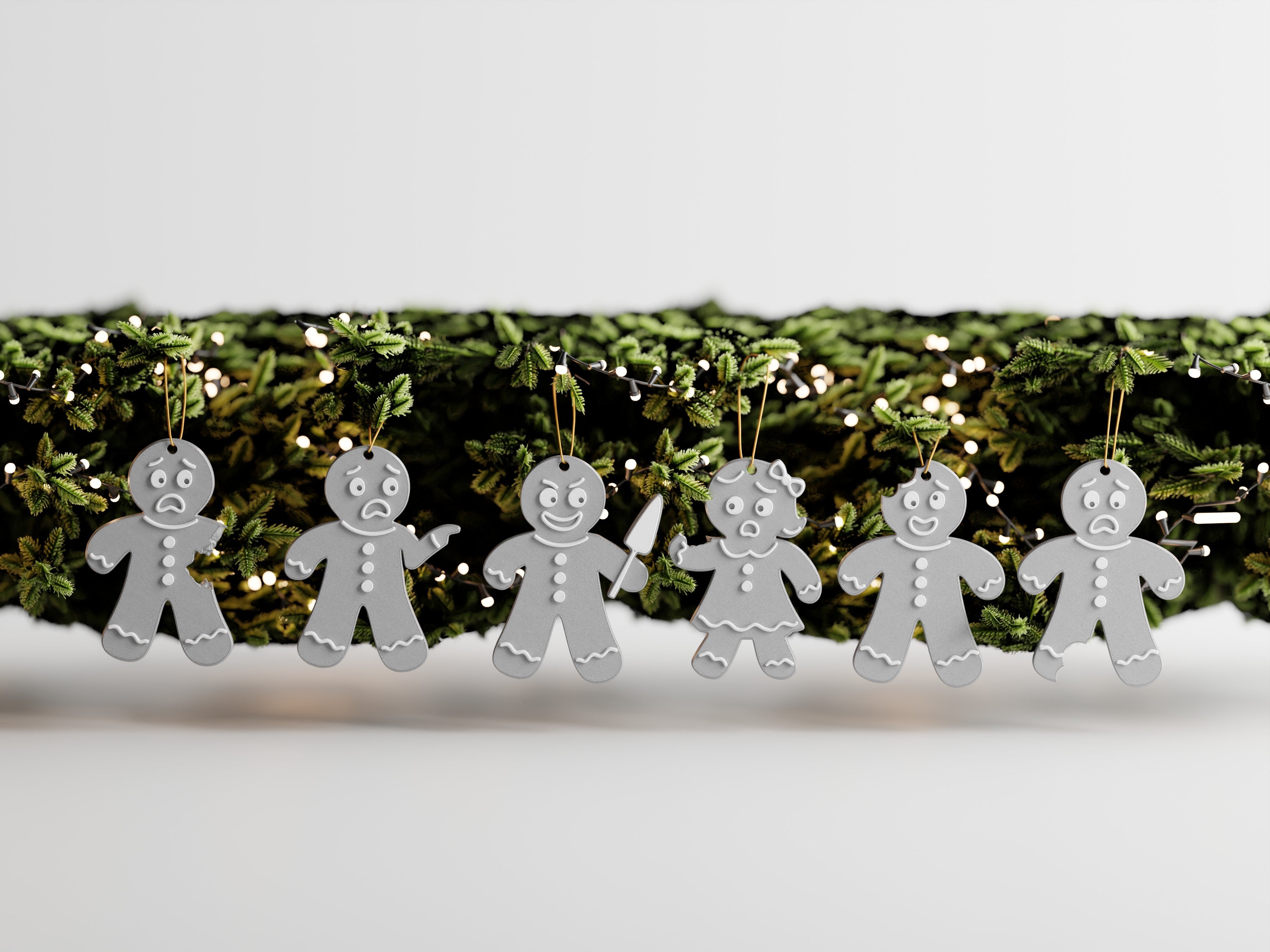 The Crumb Squad – Weihnachtsanhänger für Tannenbäume im 6er-Set