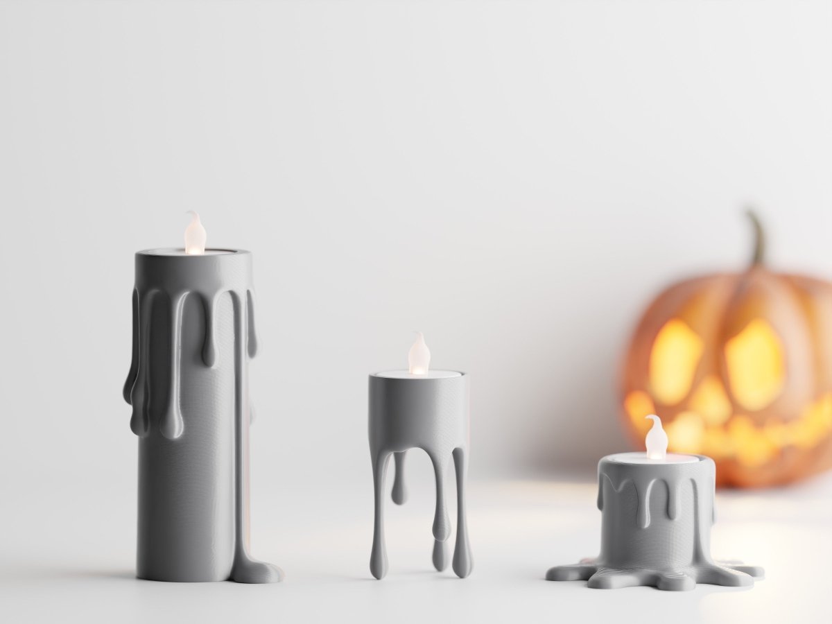 Ossura – LED-Teelichthalter in Wachsoptik im 3er-Set