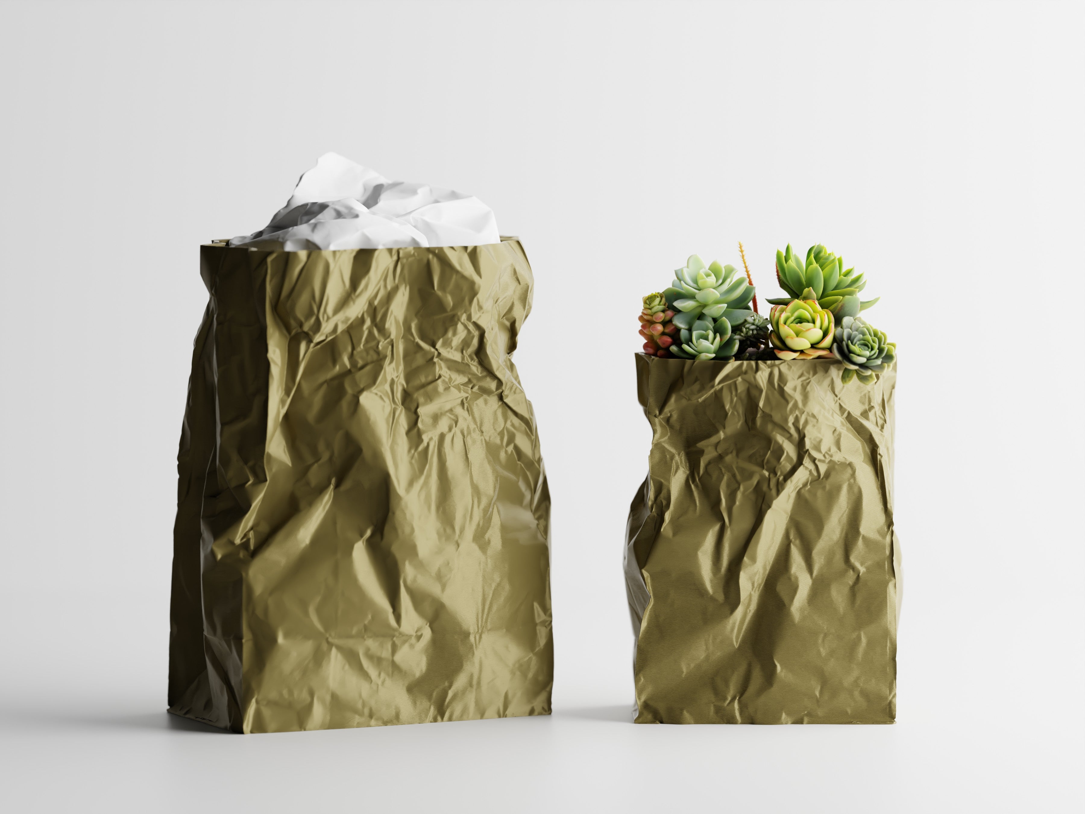 Kraftique – Skulpturales Pflanzgefäß im Papier-Look für Pflanzen, Blumen oder Aufbewahrung