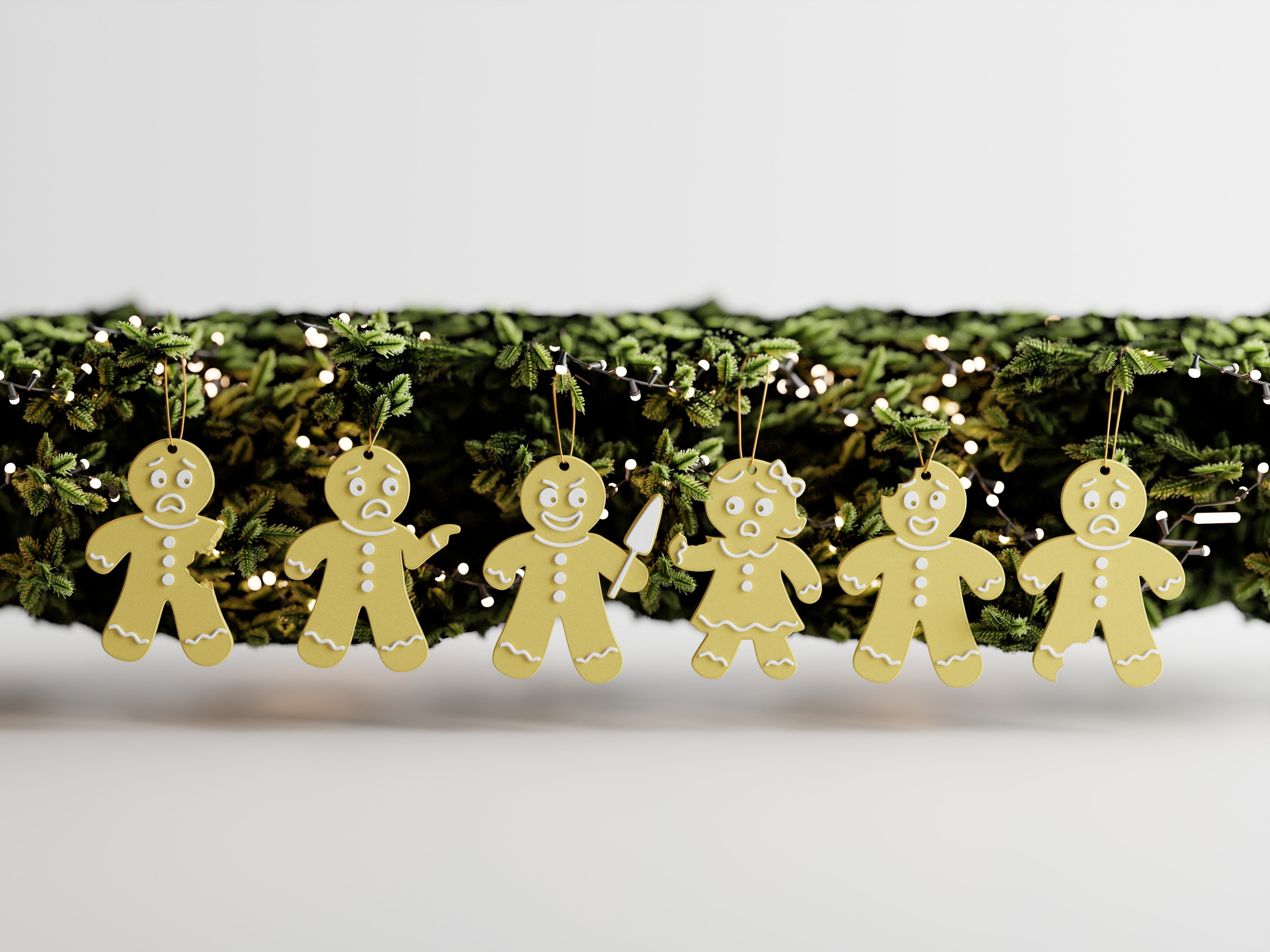 The Crumb Squad – Weihnachtsanhänger für Tannenbäume im 6er-Set