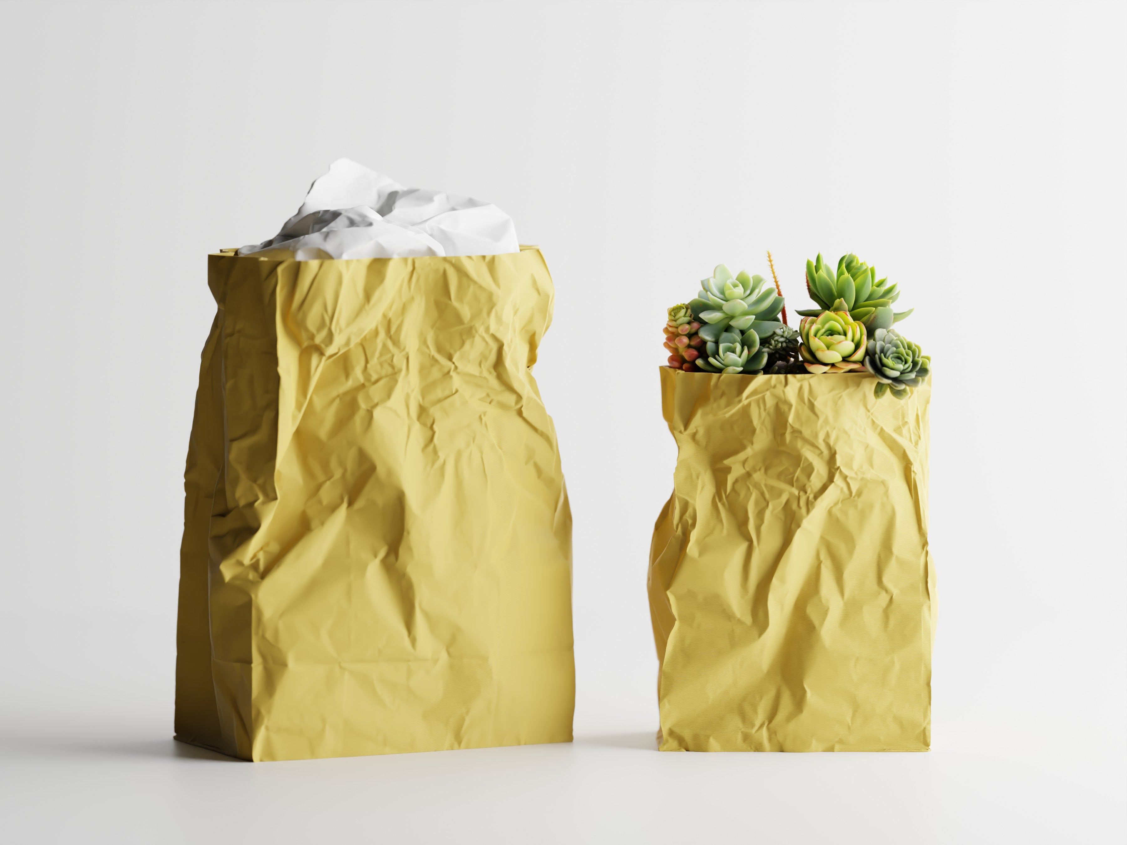 Kraftique – Skulpturales Pflanzgefäß im Papier-Look für Pflanzen, Blumen oder Aufbewahrung